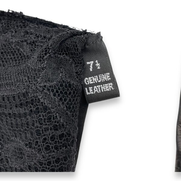 Leather and Lace 7.5 Black Gloves in Lambskin - Image 5