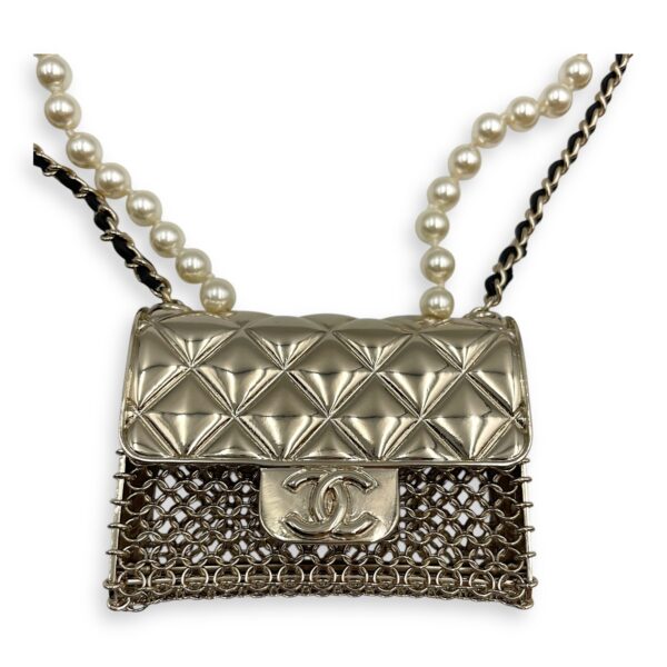 21S Micro Bag & Pearl Long Necklace in Multi-colour - Image 4