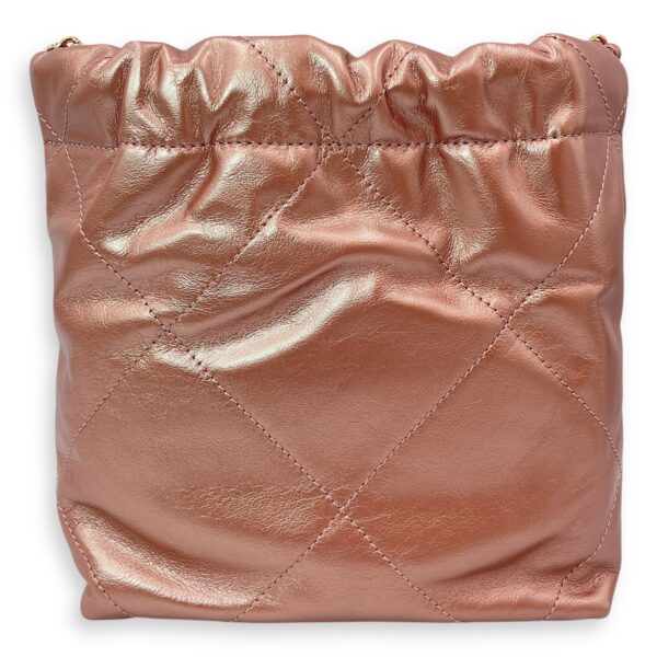 22 Tote 20 Pink Crossbody Bag in Metallic, Rose Gold hardware - Image 3