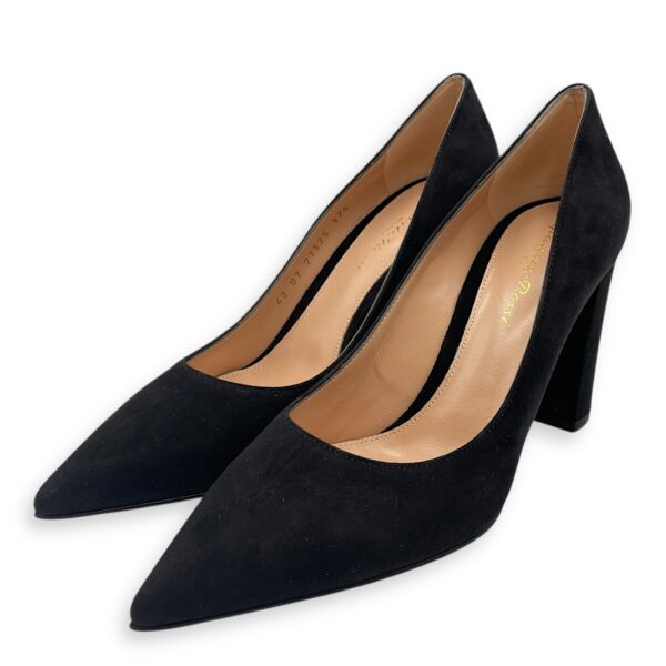 Piper 37.5 Black Pumps in Suede Leather - Image 3