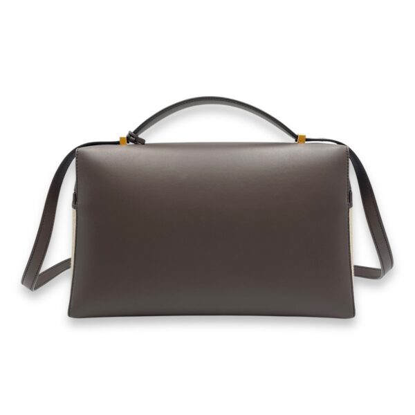 Extra Pocket 27 Silk Milk Amber-Dark Chocolate Shoulder Bag in Silk, Gold hardware - Image 3