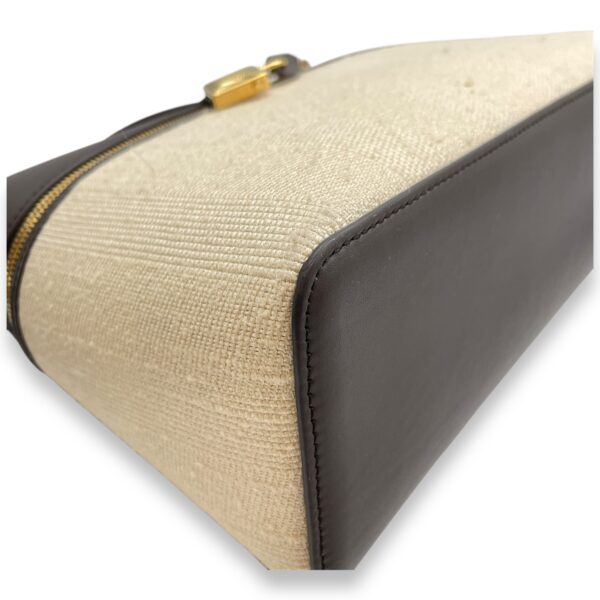 Extra Pocket 27 Silk Milk Amber-Dark Chocolate Shoulder Bag in Silk, Gold hardware - Image 9