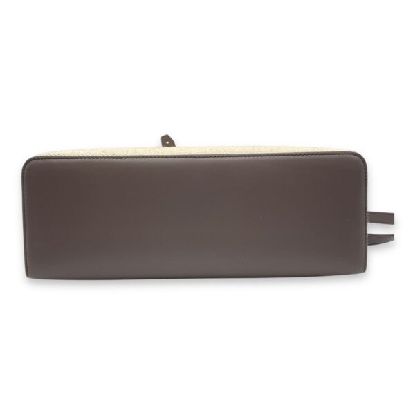Extra Pocket 27 Silk Milk Amber-Dark Chocolate Shoulder Bag in Silk, Gold hardware - Image 6