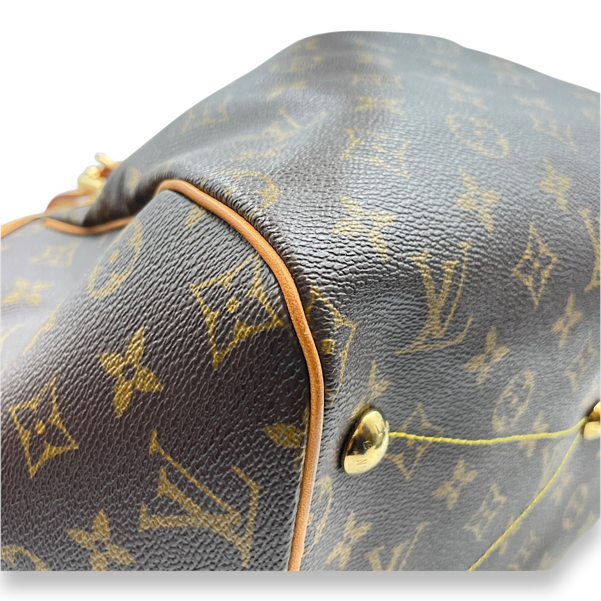 Tivoli GM Monogram Brown Top Handle Bag in Canvas, Gold hardware - Image 8