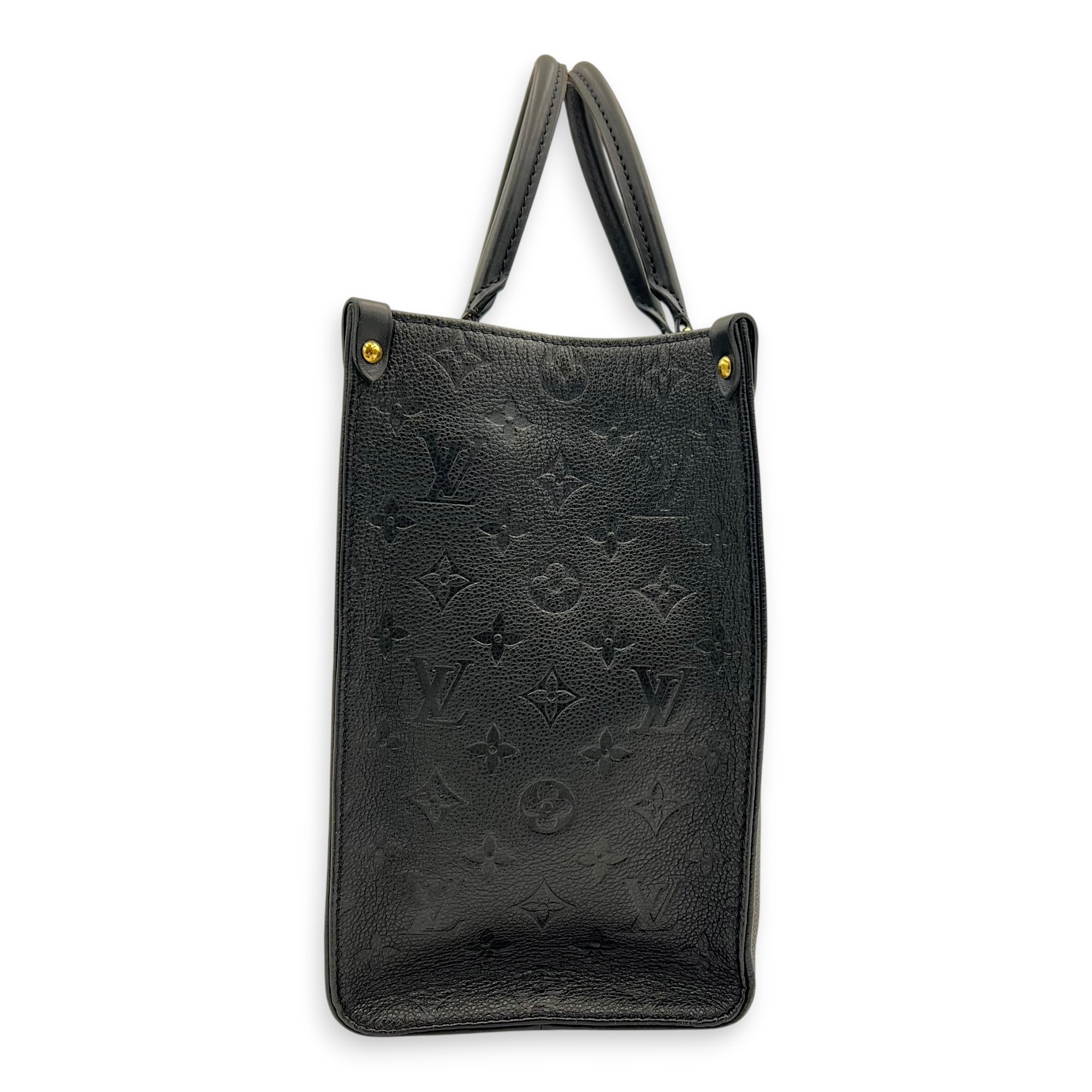 OnTheGo Tote Bag Black in Empreinte Leather, Gold hardware - Image 5