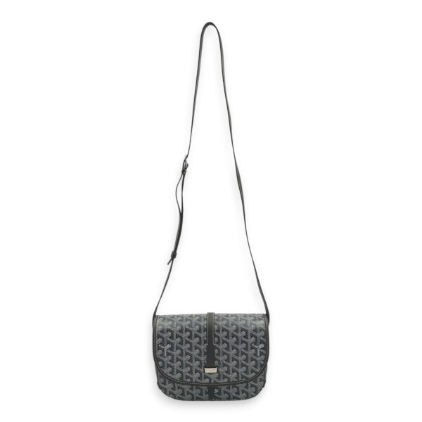 Belvedere Crossbody Bag PM Grey in Coated Canvas, Silver hardware - Image 9