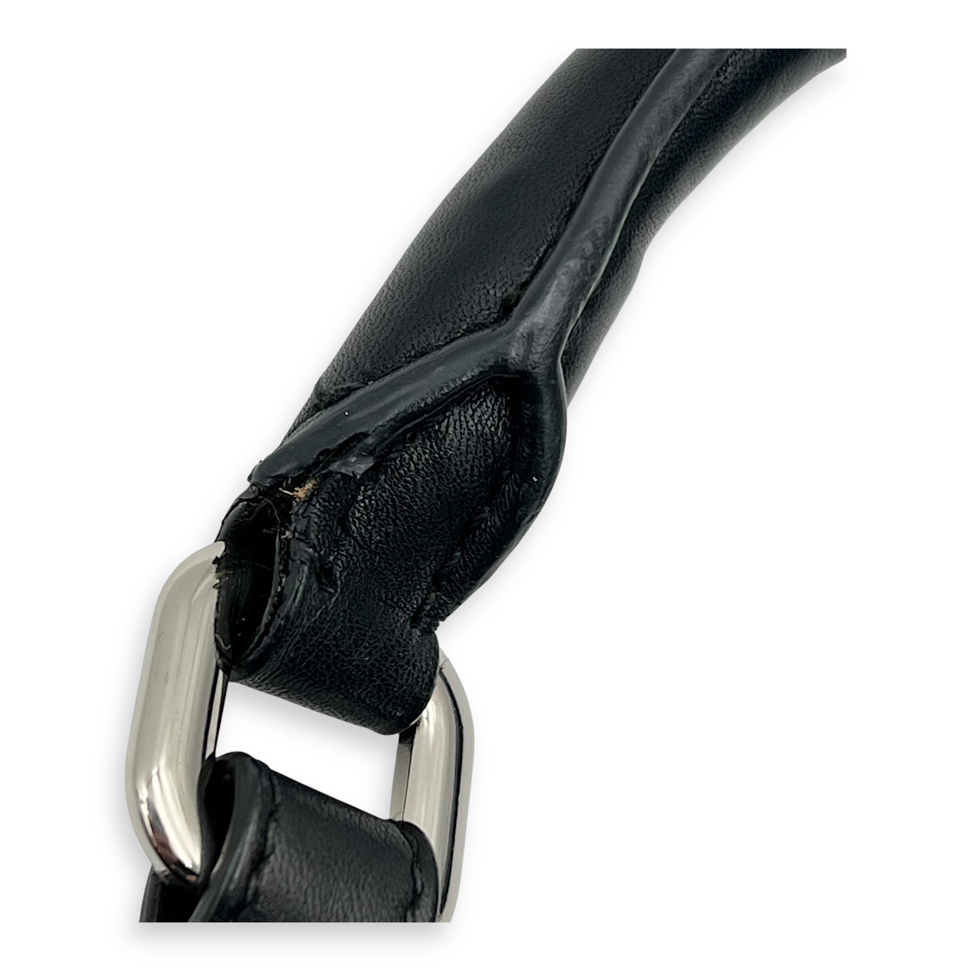 Logo Top Handle Bag Black in Nylon, Silver hardware - Image 11