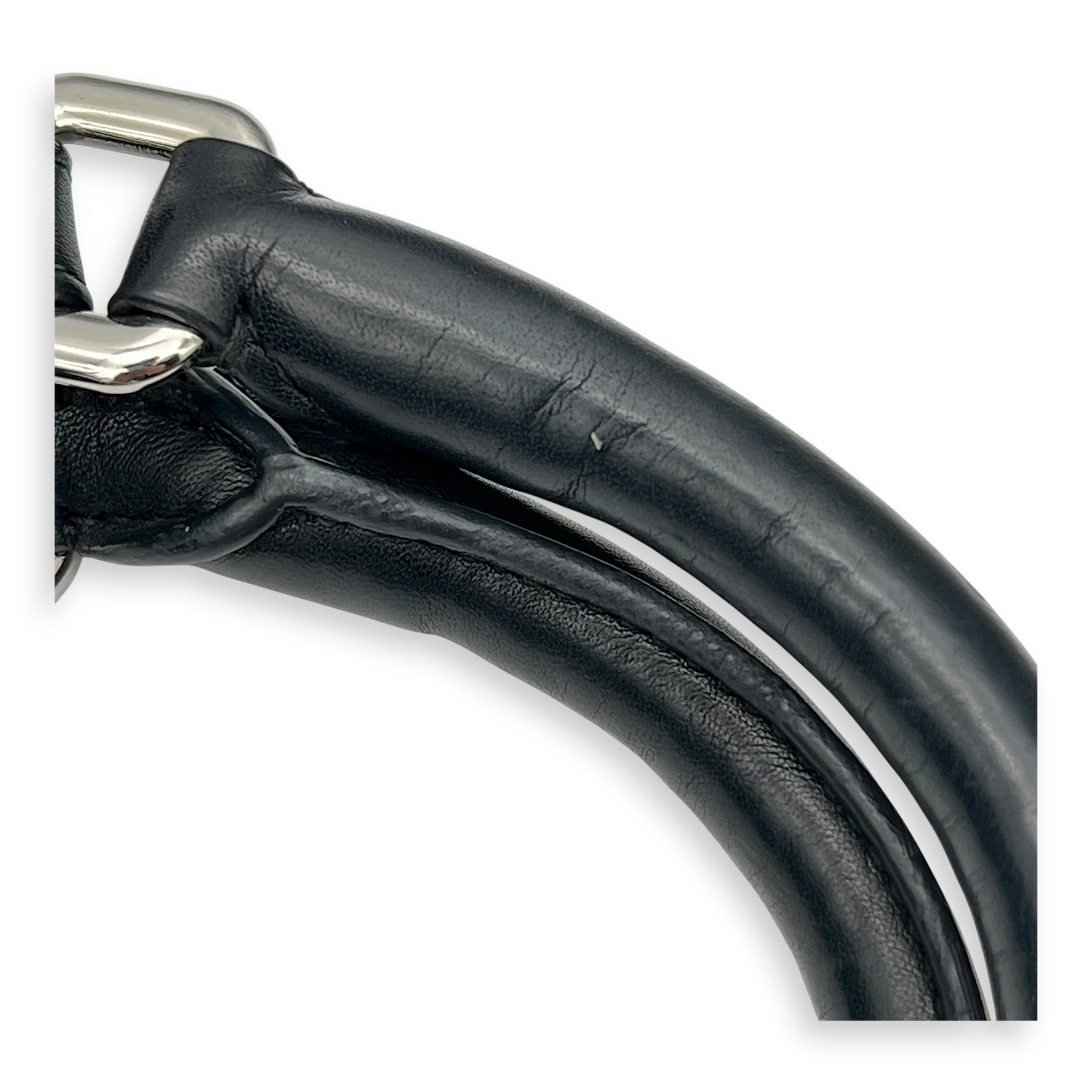 Logo Top Handle Bag Black in Nylon, Silver hardware - Image 9