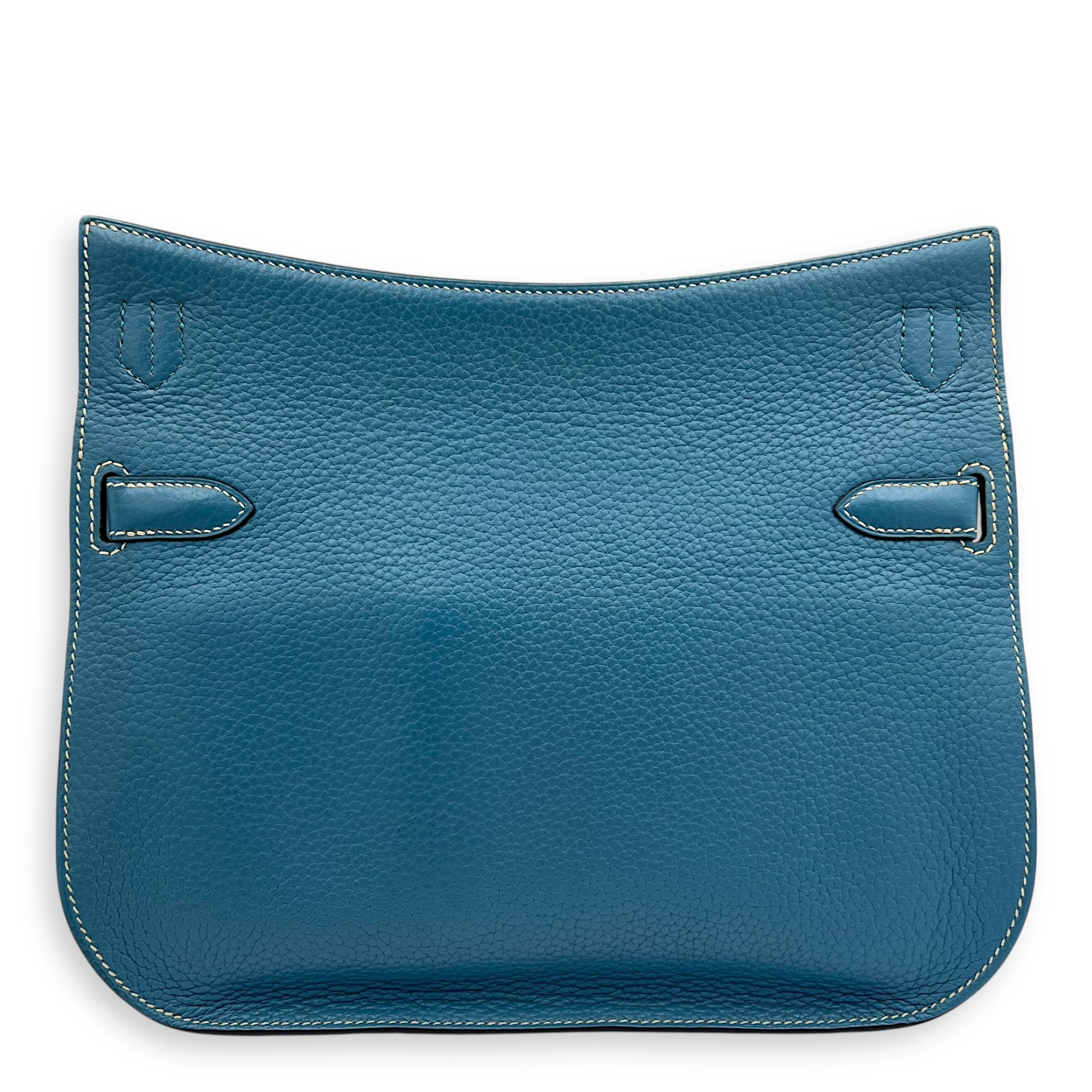 Jypsiere 28 Blue Shoulder Bag in Clemence, Palladium hardware - Image 3