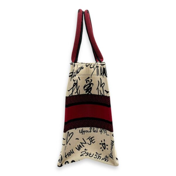 Book Tote Tote Bag Medium White in Canvas - Image 4