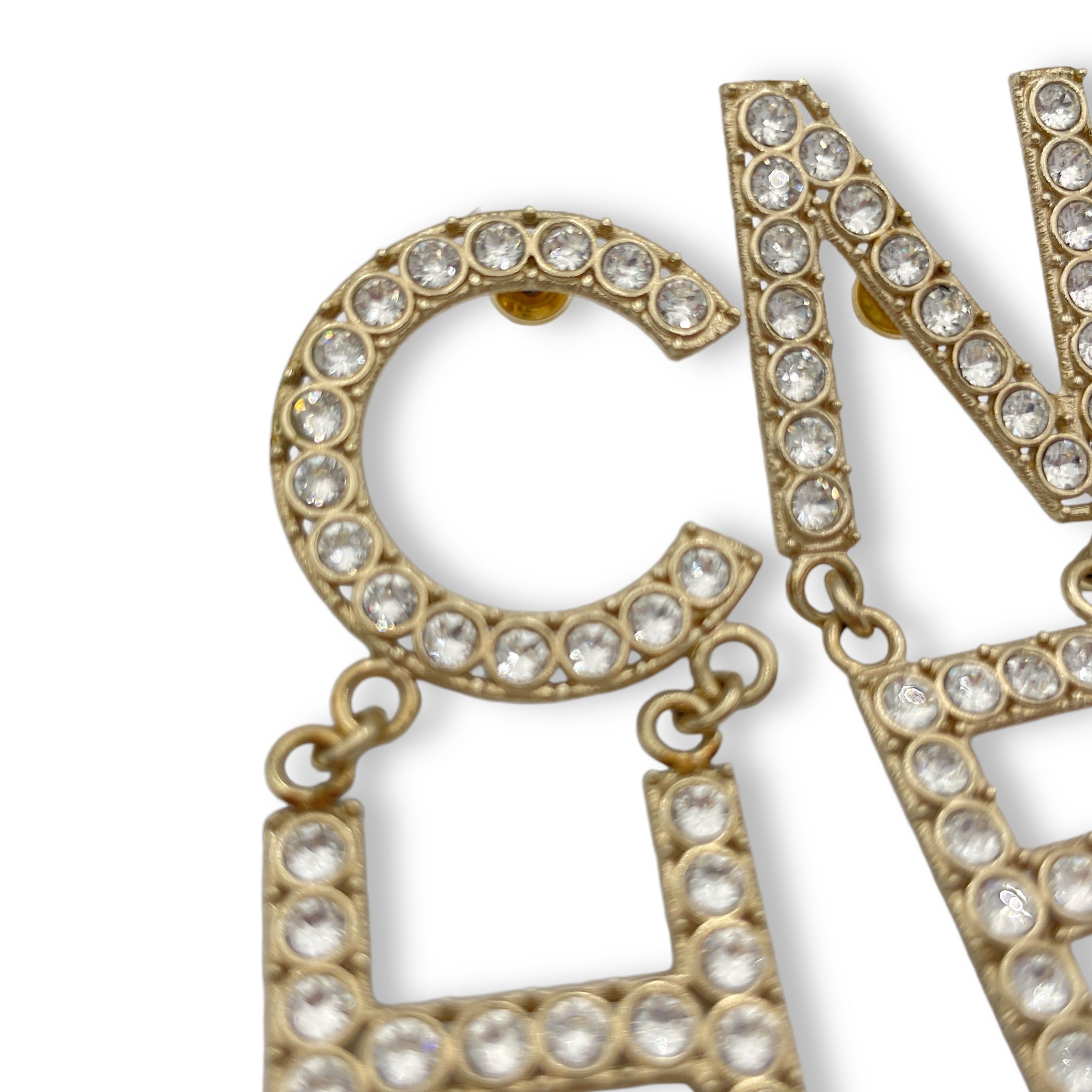 Gold Earrings in Chanel, Light Gold hardware - Image 6