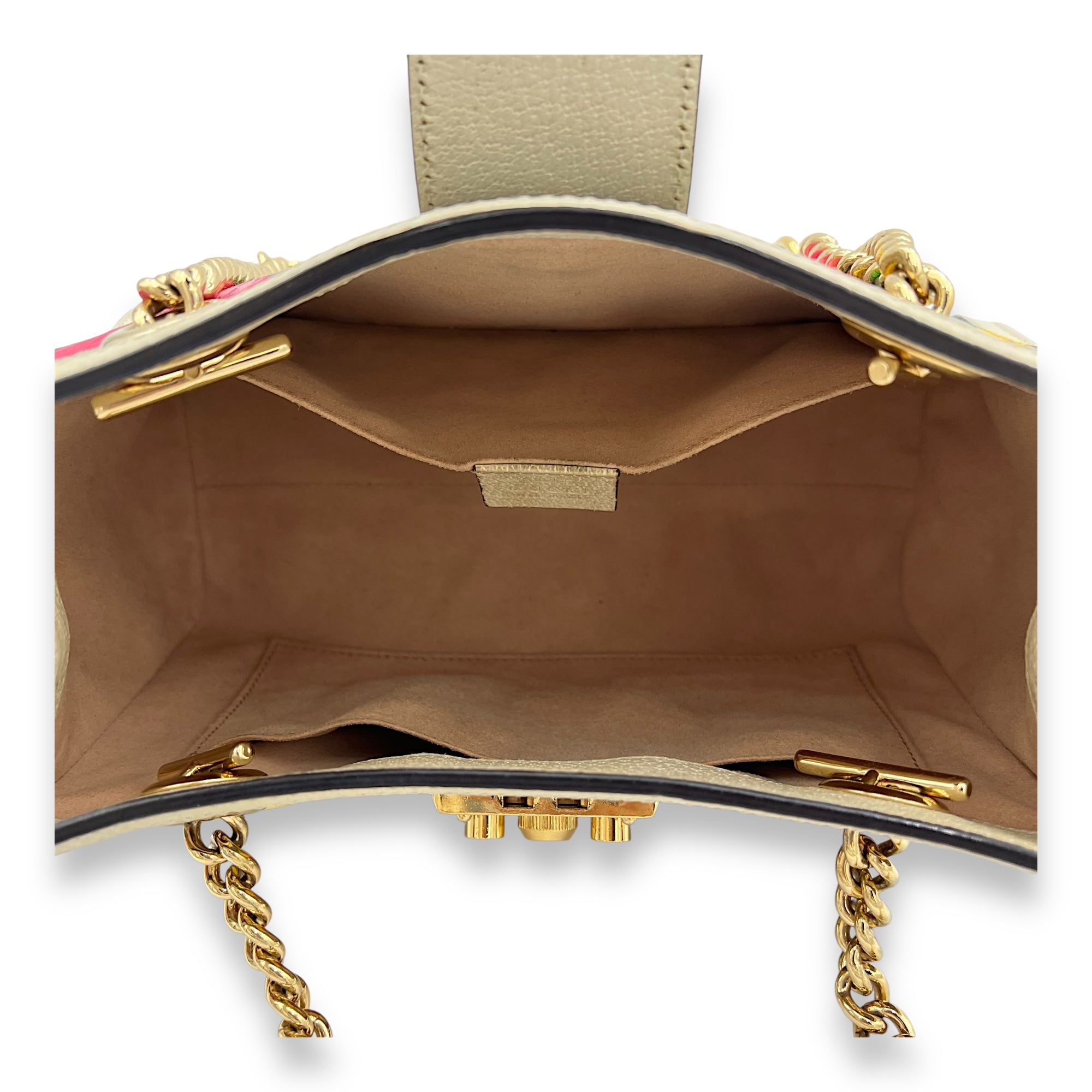 GG Supreme Top Handle Bag Small Beige in Canvas, Gold hardware - Image 7