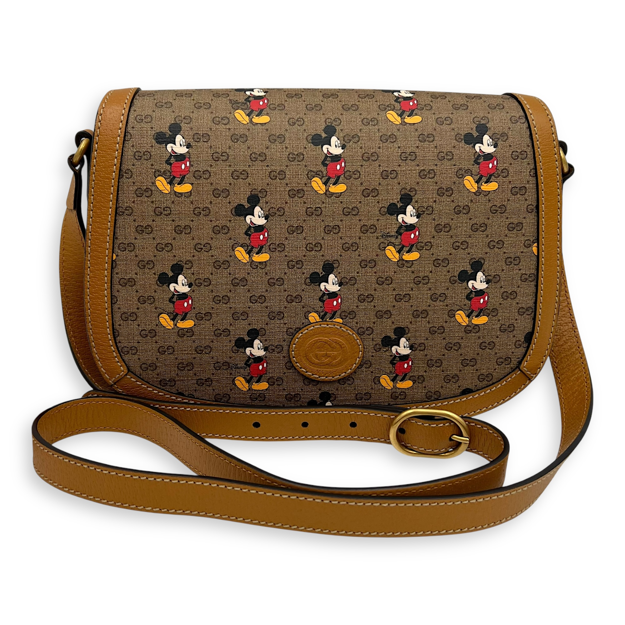 Disney Crossbody Bag Yellow in Coated Canvas, Gold hardware - Image 10