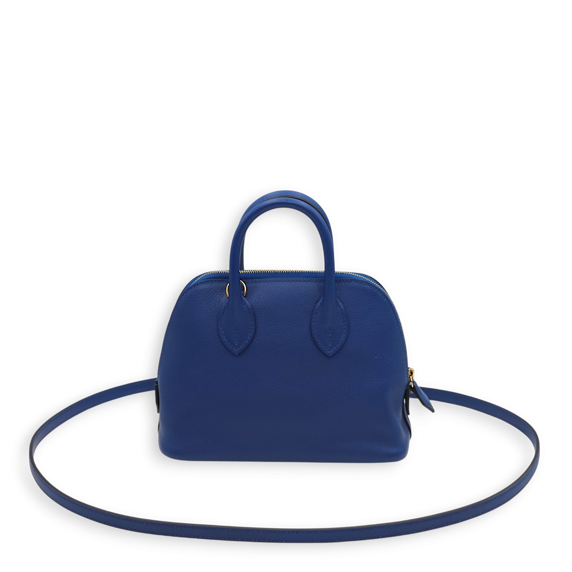 Bolide Blue France/Blue Sapphire in Evercolor, Gold hardware - Image 9