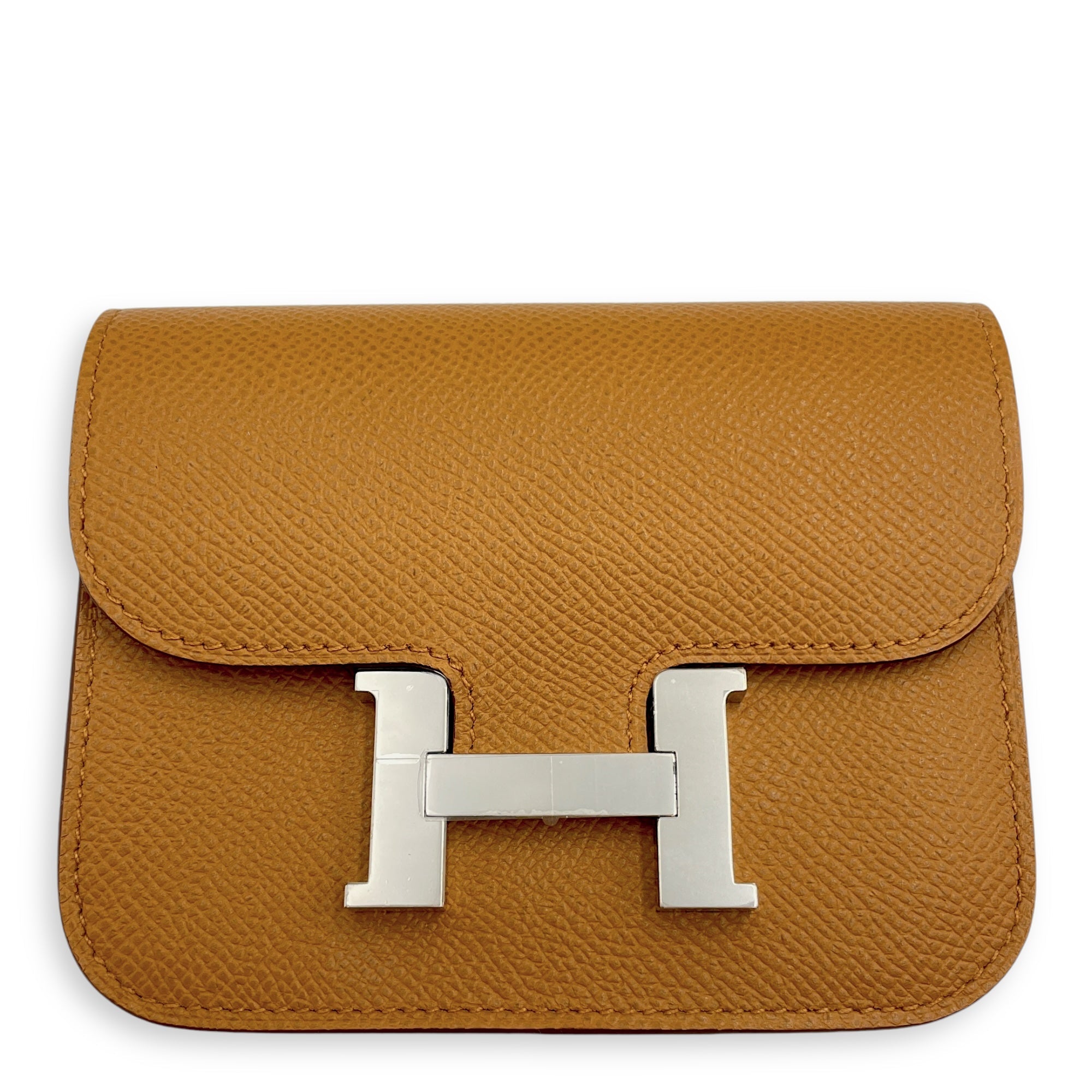 Constance Slim Sesame Wallet in Epsom, Palladium hardware