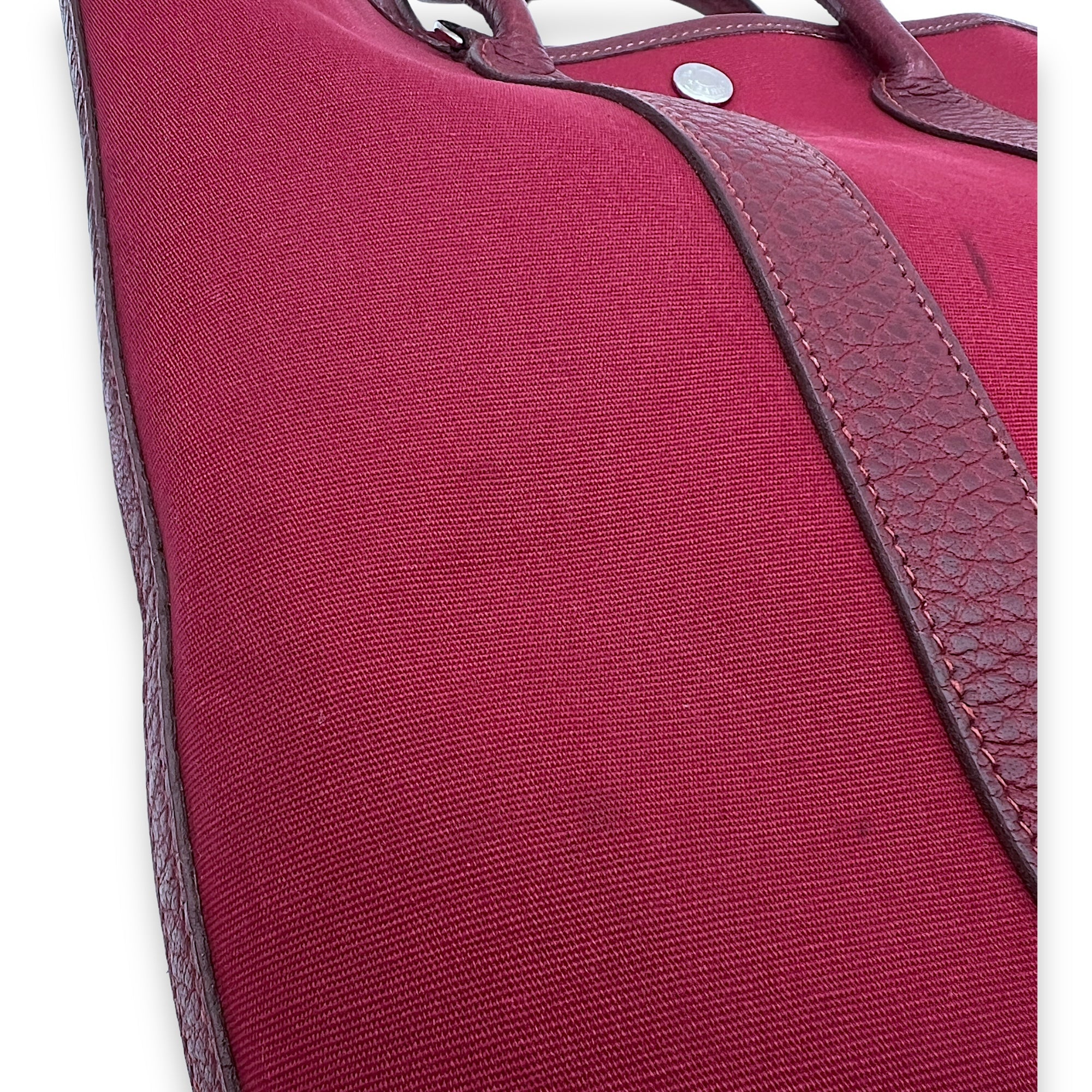 Garden File PM Red in Canvas, Palladium hardware - Image 9