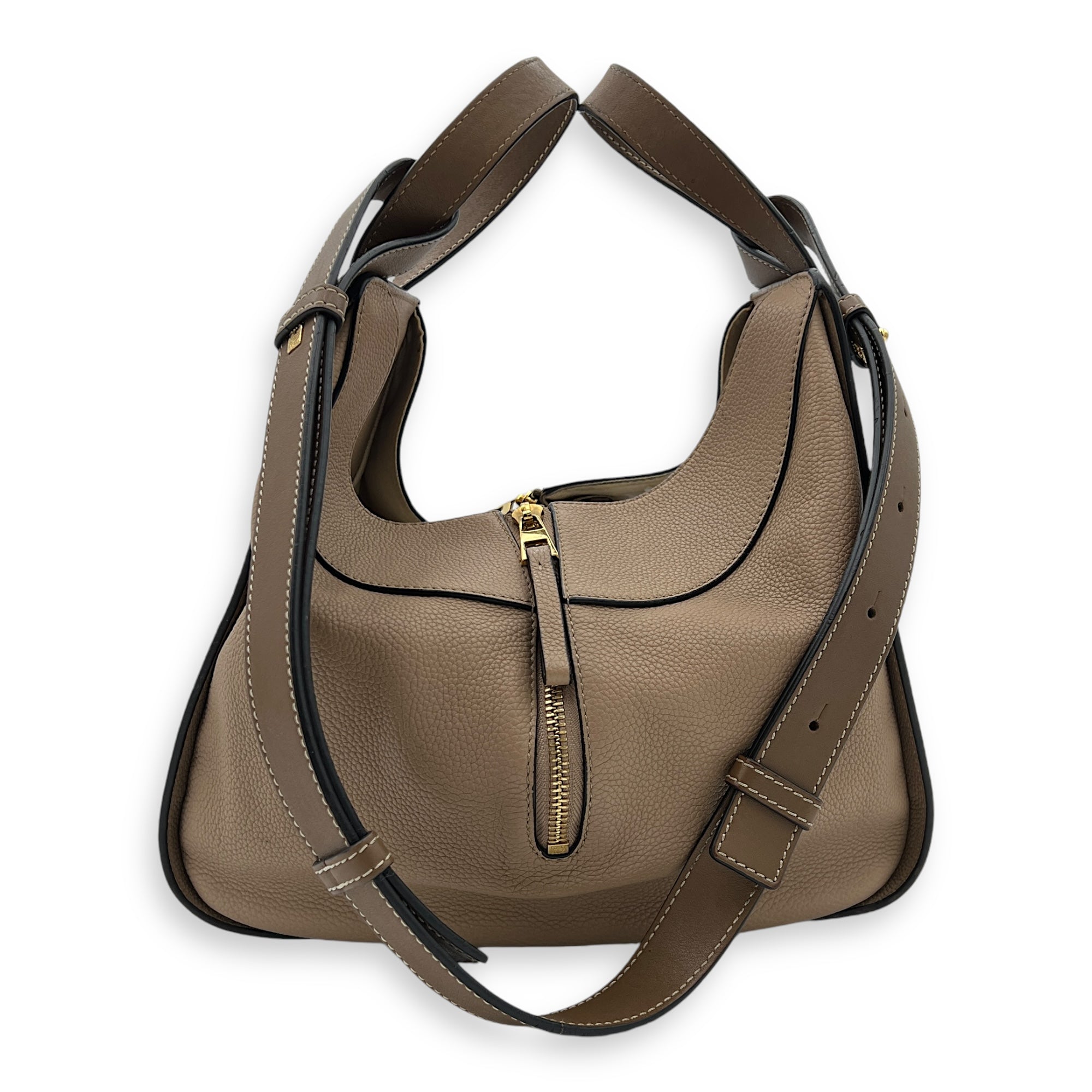 Hammock Small Brown Top Handle Bag in Calfskin, Gold hardware - Image 4