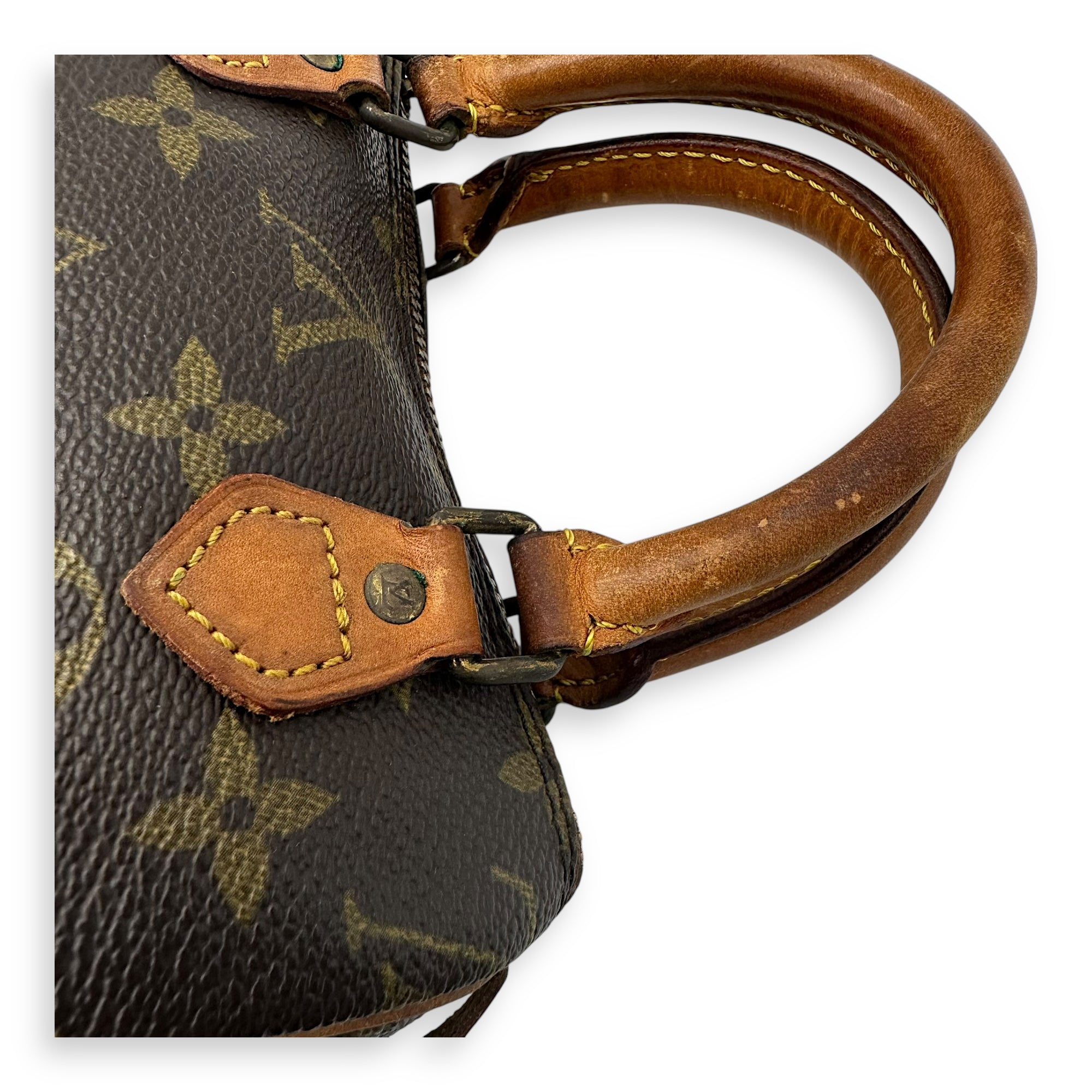 Speedy Top Handle Bag Brown in Monogram Coated Canvas, Gold hardware - Image 14