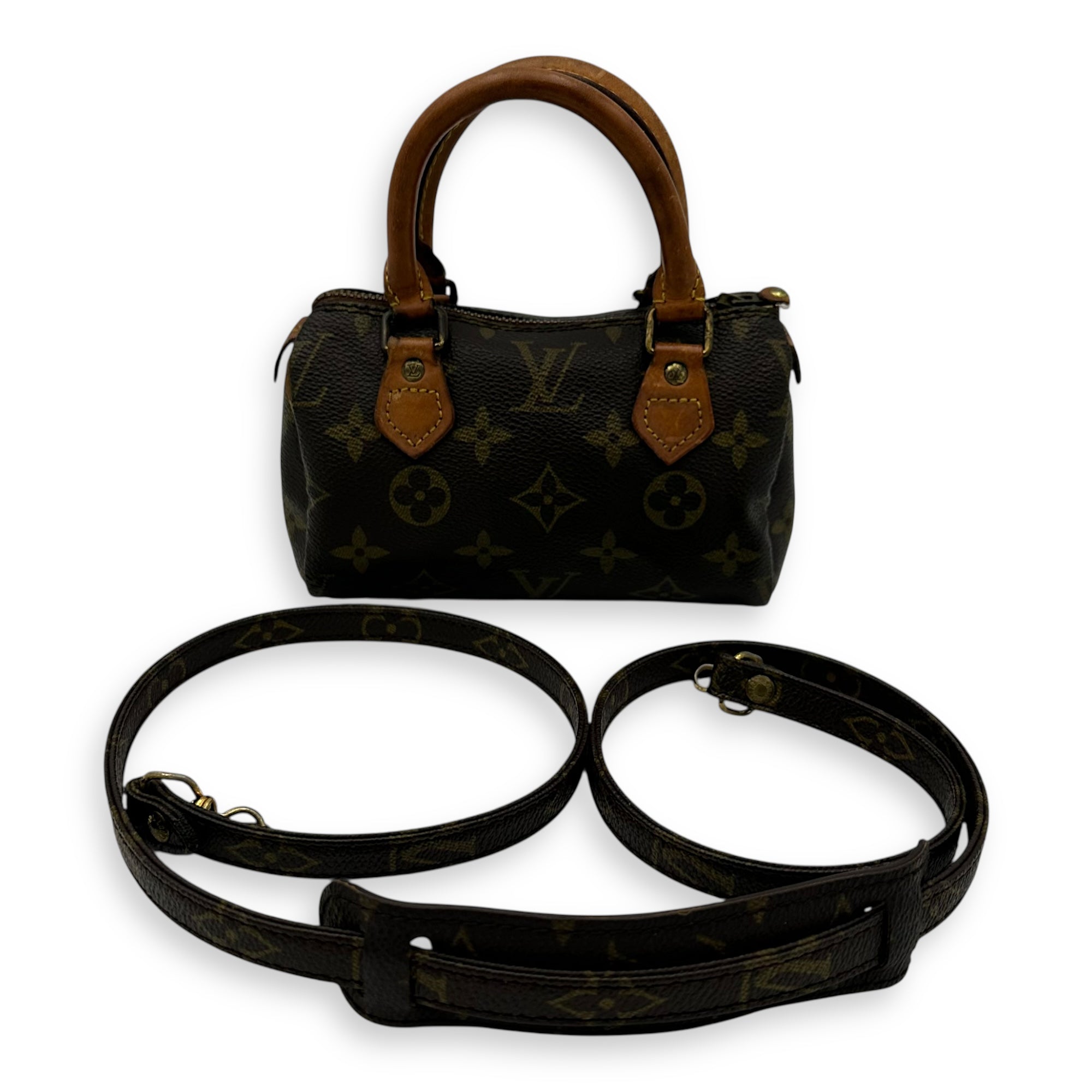 Speedy Top Handle Bag Brown in Monogram Coated Canvas, Gold hardware - Image 16