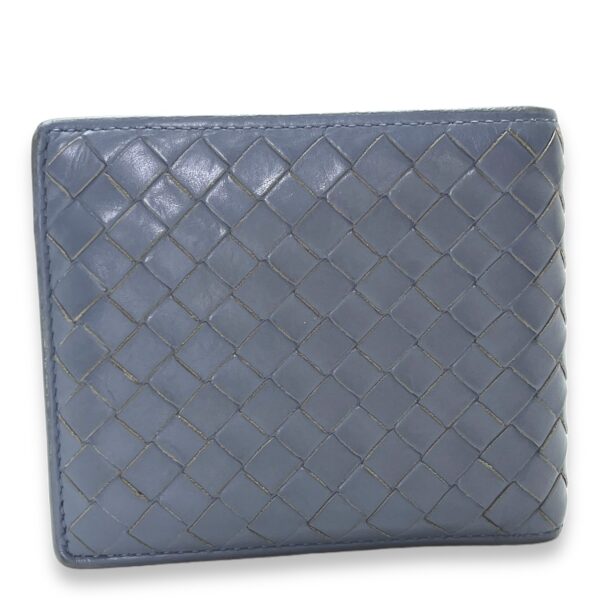 Intrecciato Compact Grey Wallet in Calfskin - Image 3
