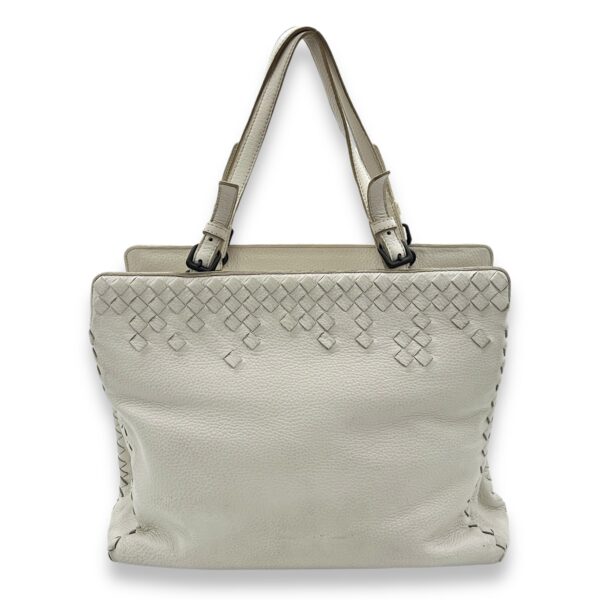 Intreciatto Top handle bag in Intrecciato leather, Ruthenium Hardware - Image 3