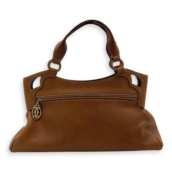 Marcello Shoulder Bag Brown in Calfskin, Gold hardware - Image 3