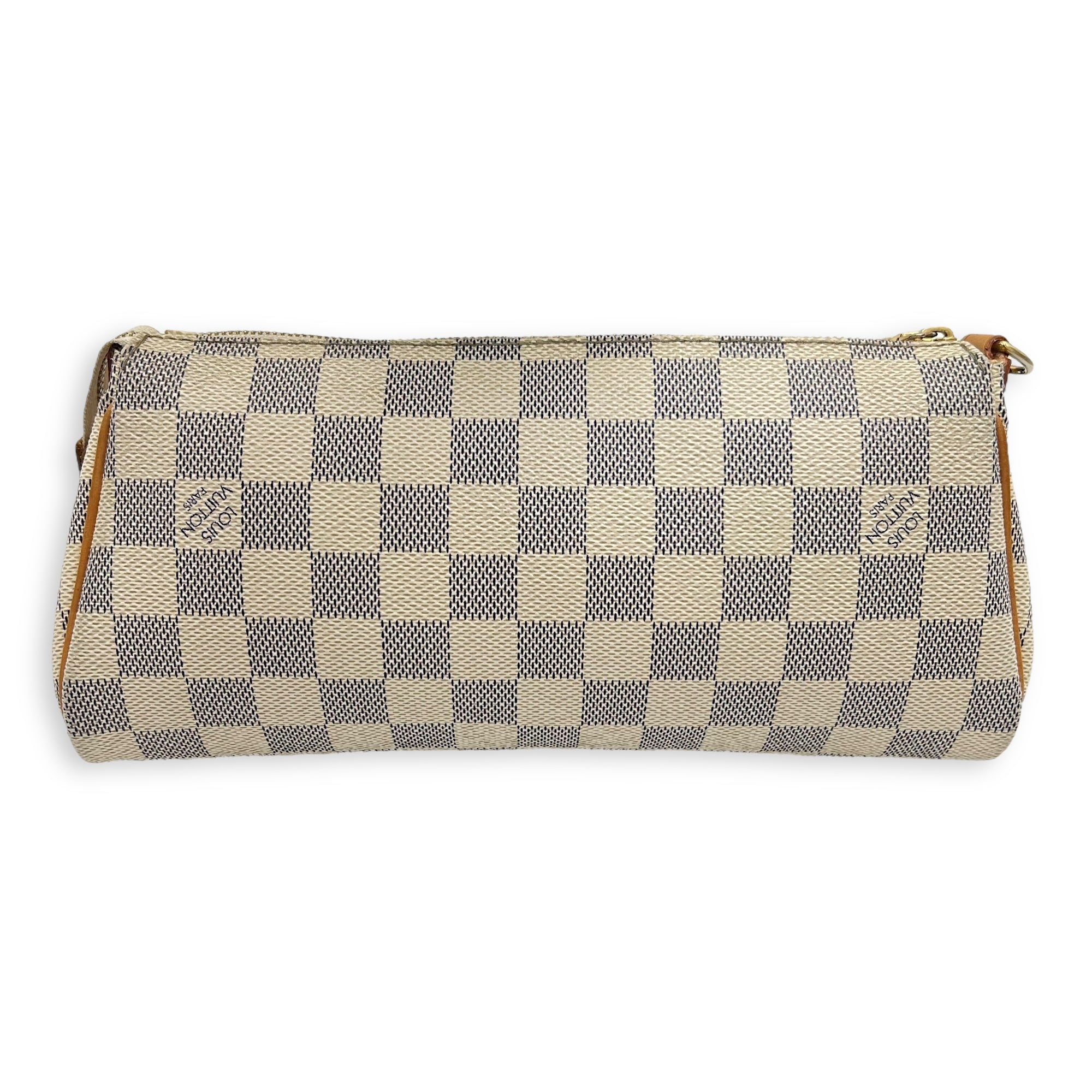 Eva Pouch White in Coated Canvas, Gold hardware - Image 3