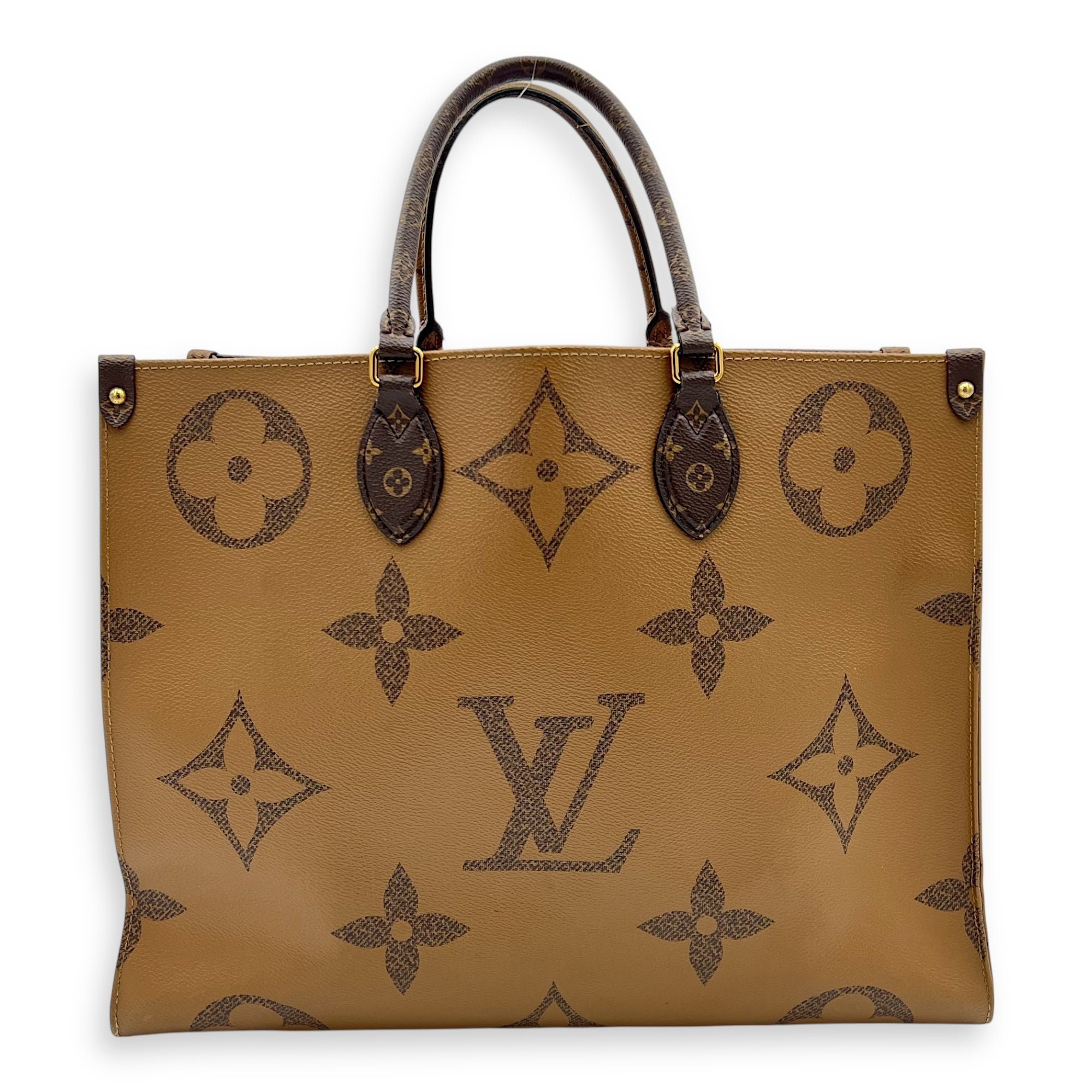 OnTheGo Tote Bag GM Brown in Monogram Coated Canvas, Gold hardware - Image 3