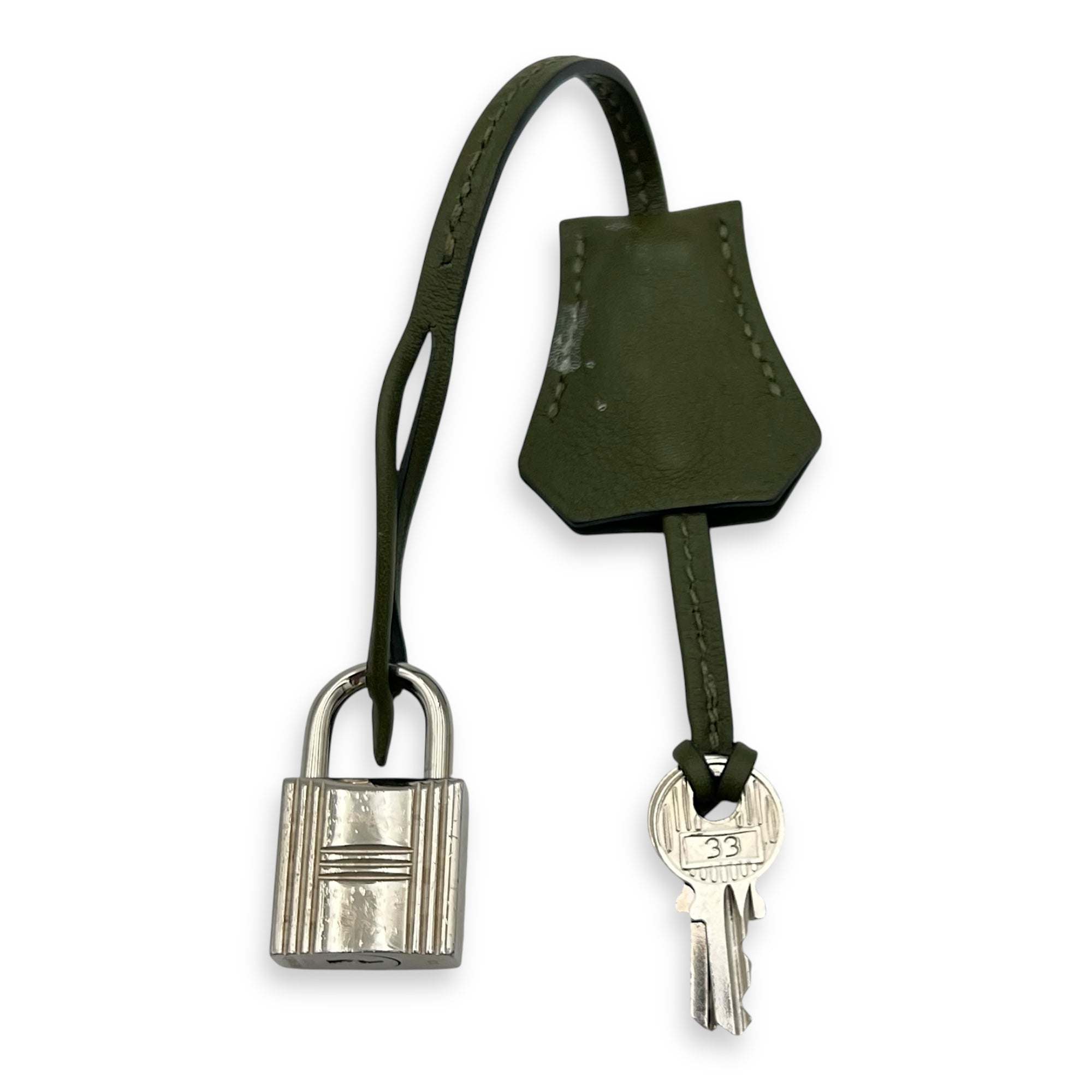 Toolbox 26 Vert Anglais Top Handle Bag in Swift, Palladium hardware - Image 14