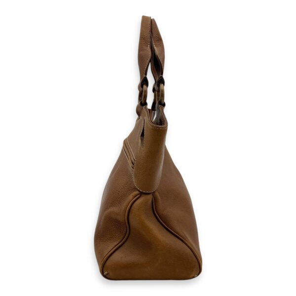 Marcello Shoulder Bag Brown in Calfskin, Gold hardware - Image 4