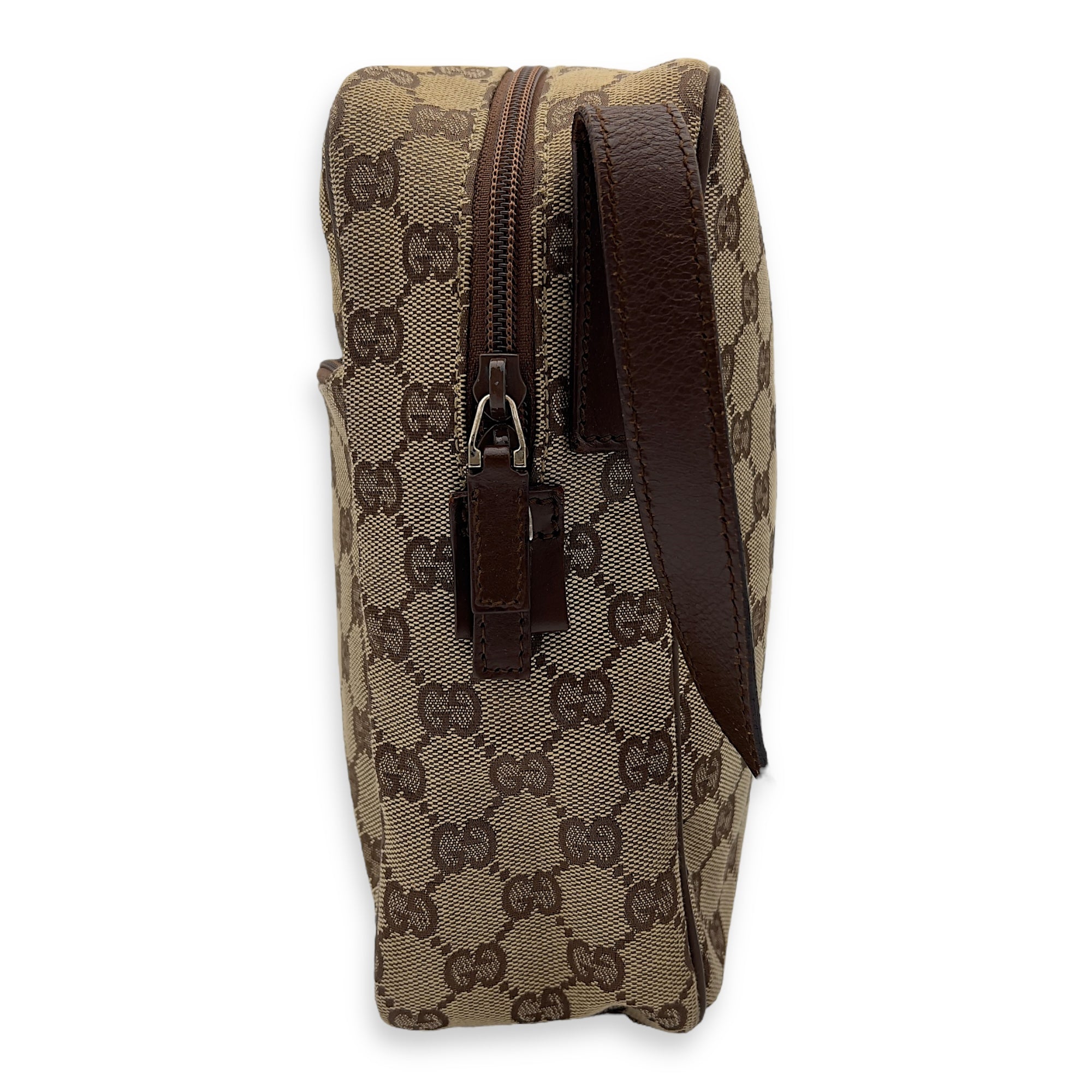 GG Crossbody Bag Brown in Canvas, Gold hardware - Image 7