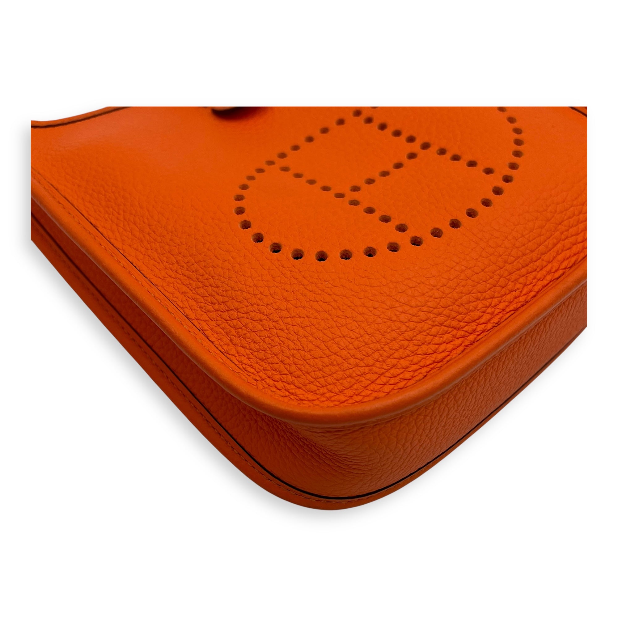 Evelyne Orange in Clemence, Gold hardware - Image 12