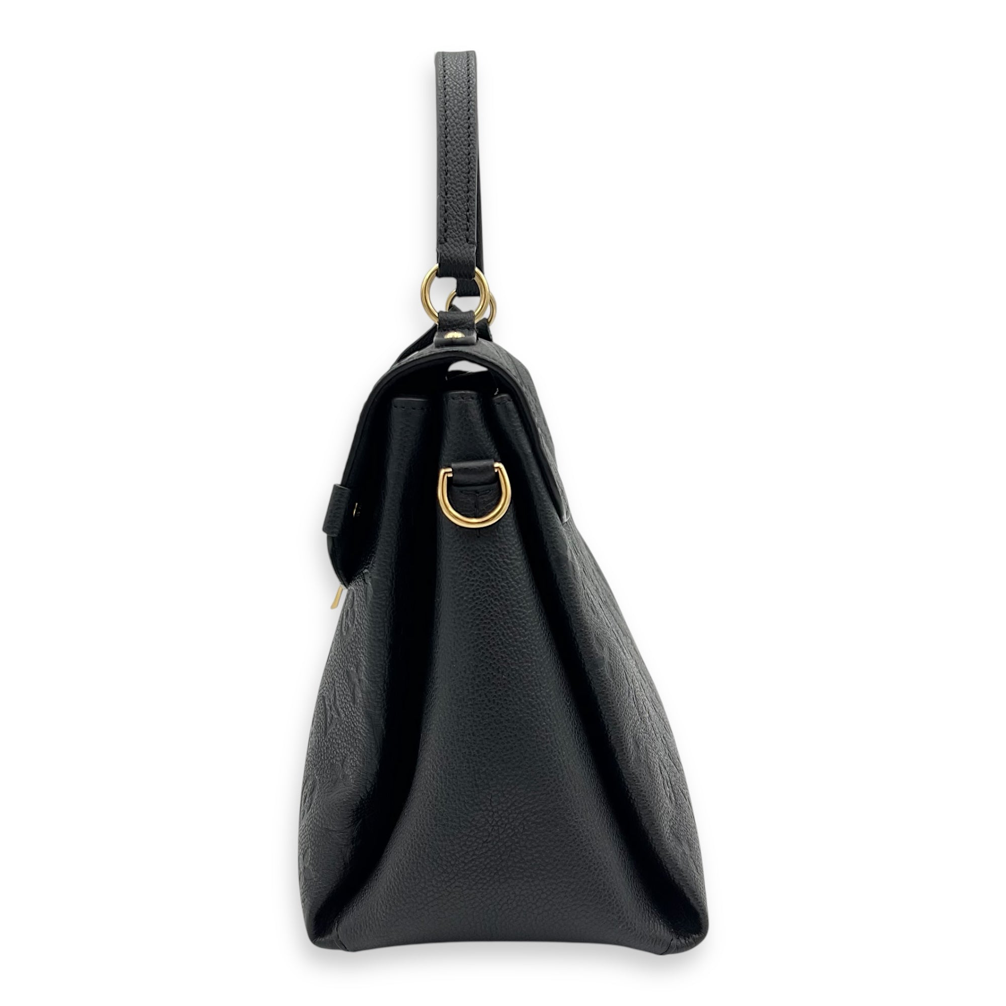Georges Top Handle Bag Black in Empreinte Leather, Gold hardware - Image 5