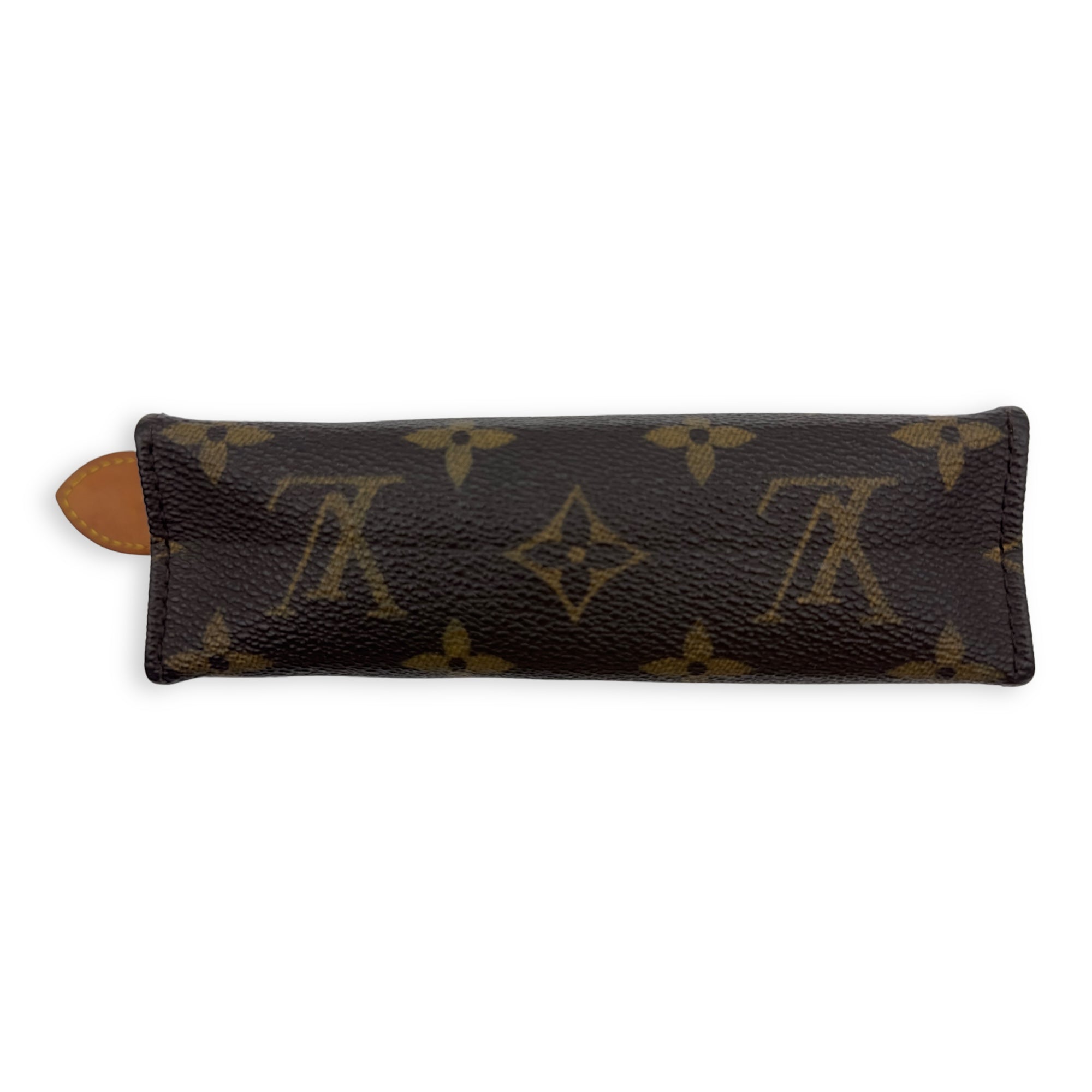 Pochette Pouch 15 Brown in Monogram Coated Canvas, Gold hardware - Image 10