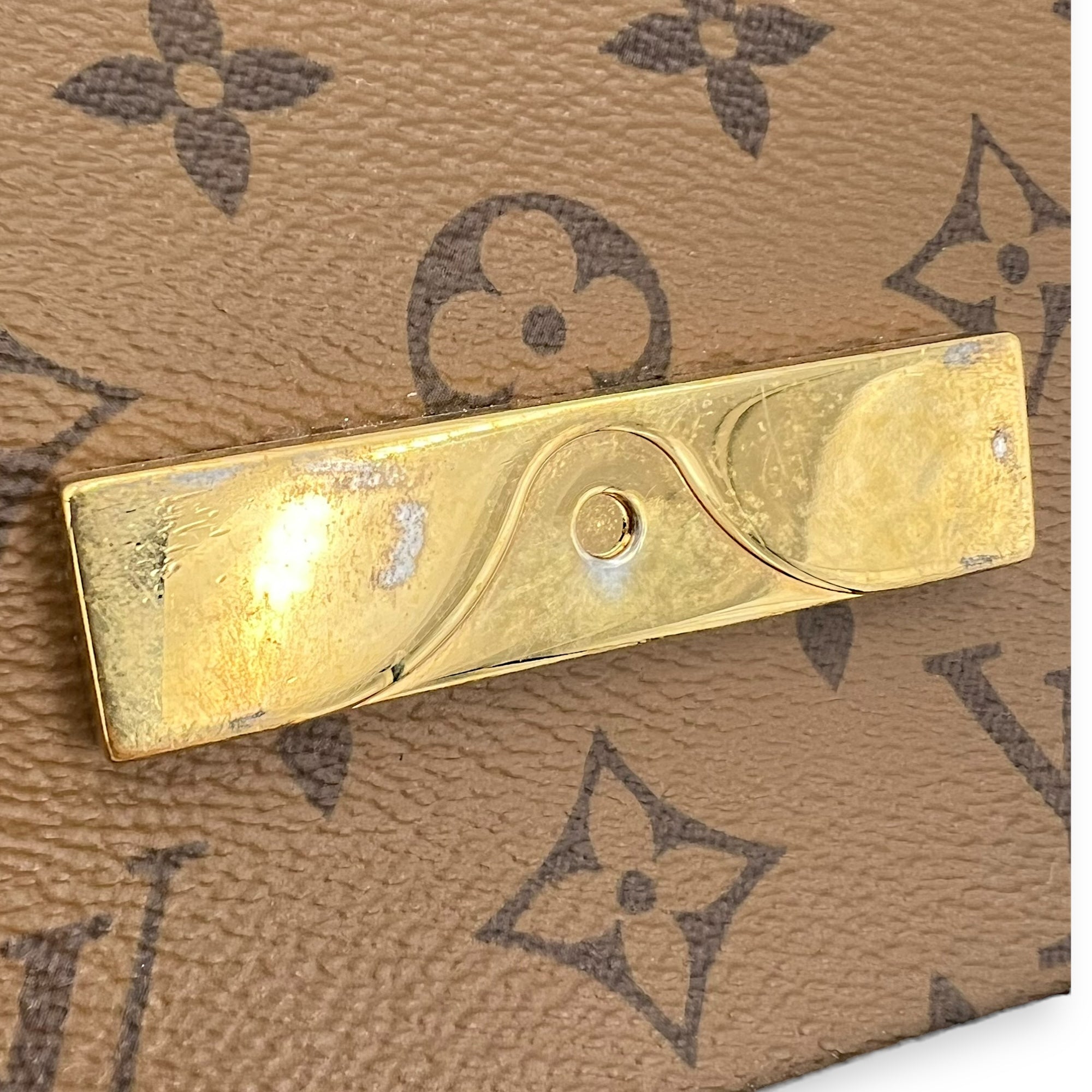 Dauphine Reverse Mini Crossbody bag in Monogram coated canvas, Gold Hardware - Image 10
