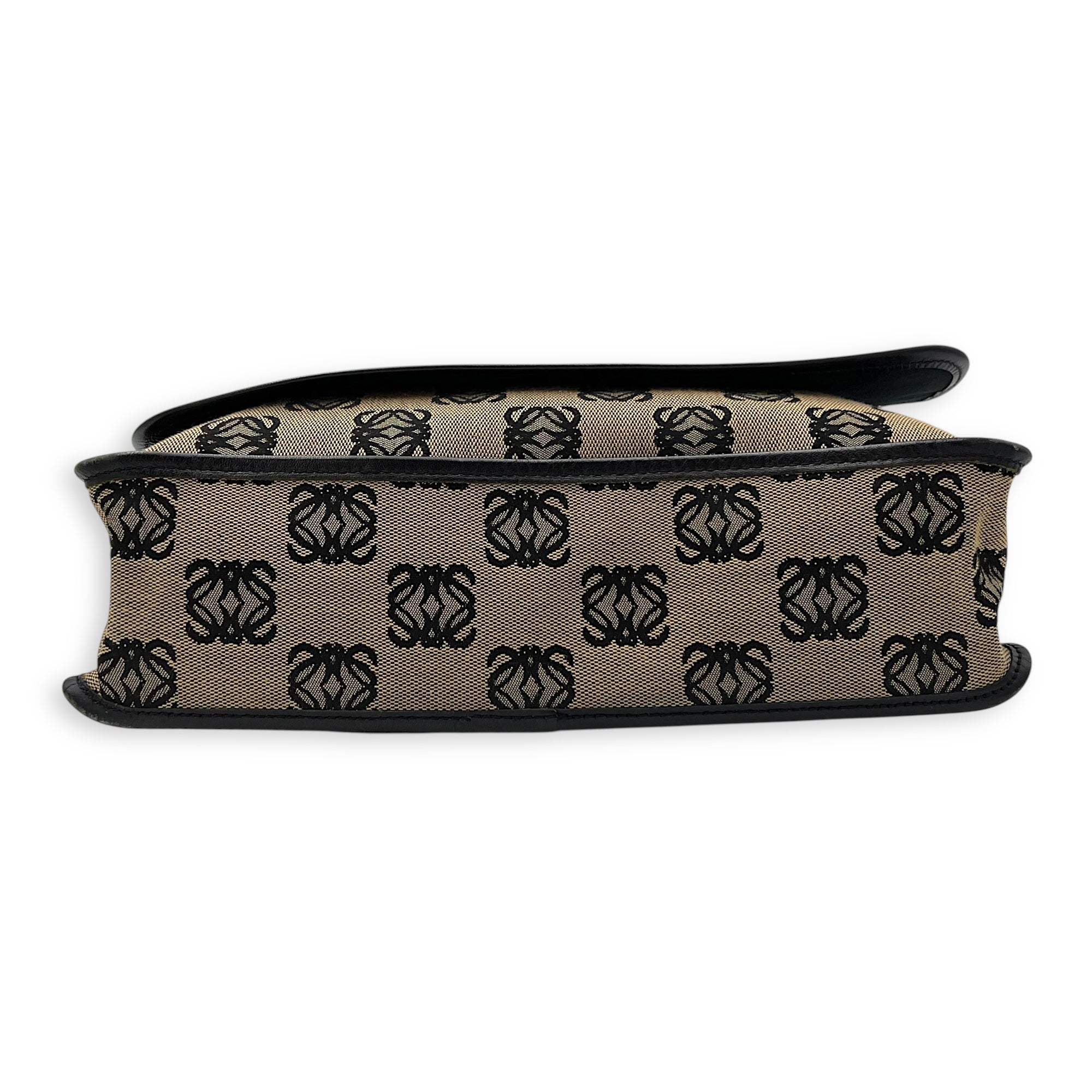 Anagram Crossbody Bag Brown in Jacquard, Silver hardware - Image 6