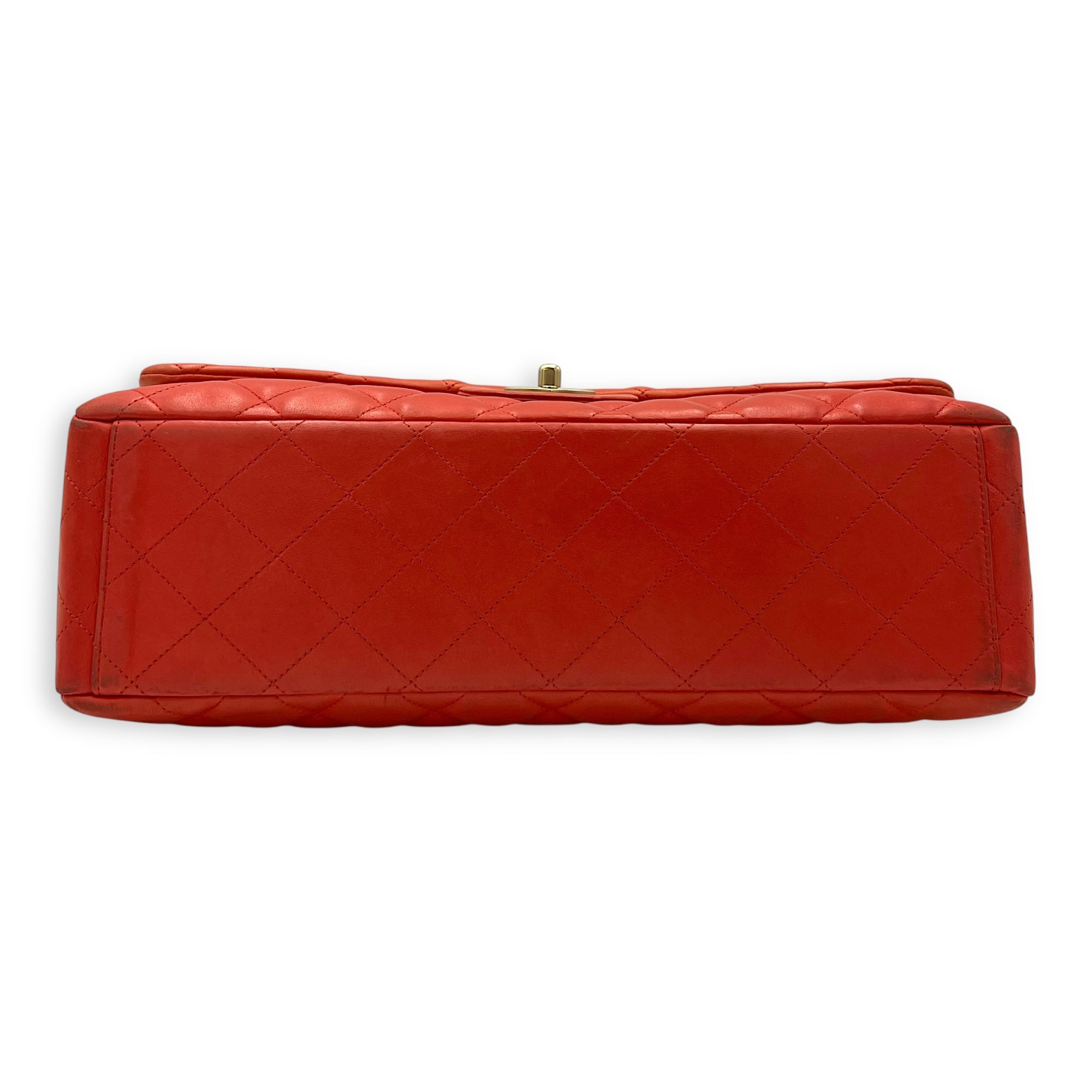 Classic Orange Shoulder Bag in Lambskin, Brushed Gold hardware - Image 6