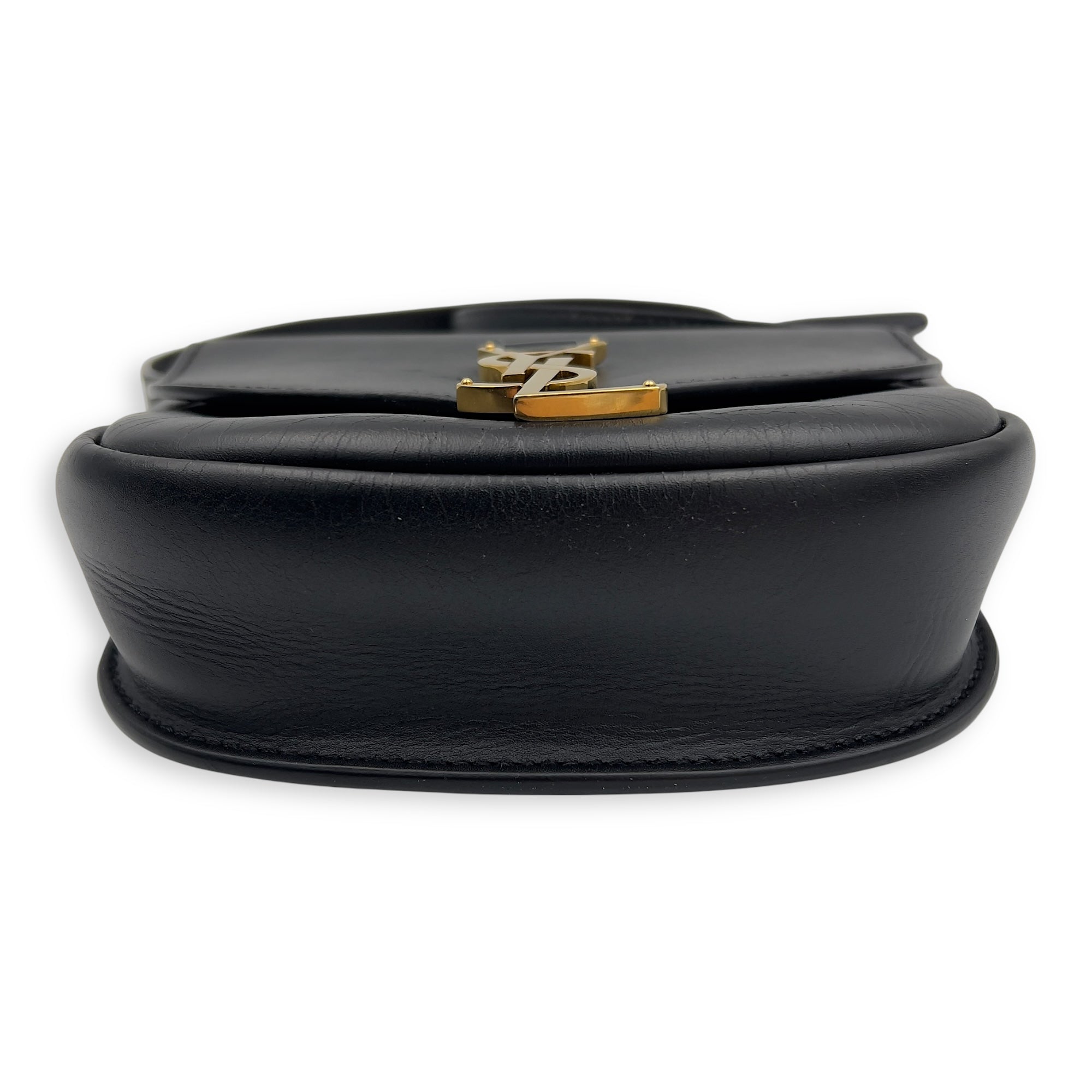 Kaia Crossbody Bag Black in Calfskin, Gold hardware - Image 4