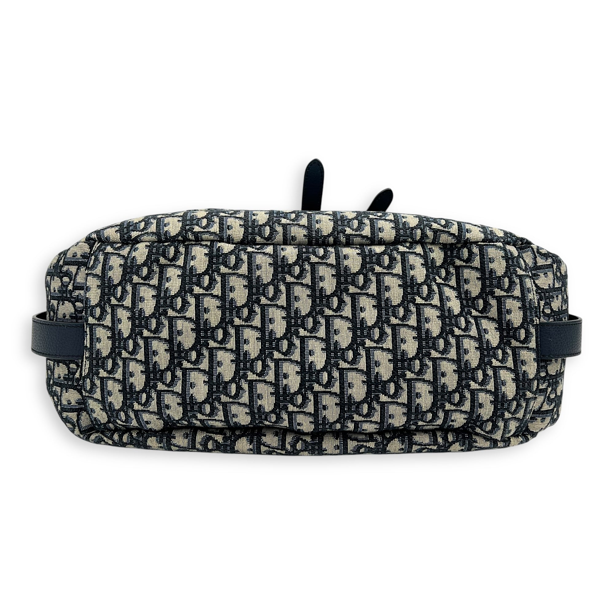 Soft Saddle Hobo Blue Shoulder Bag in Jacquard, Silver hardware - Image 8