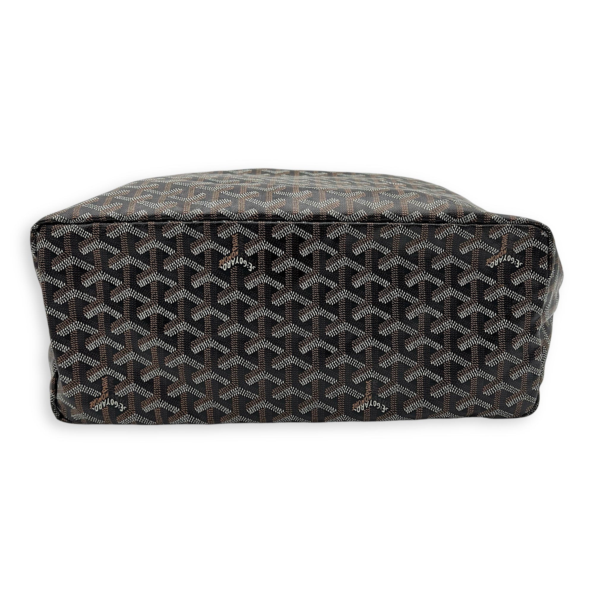 Saint Louis Tote Bag PM Black in Coated Canvas, Silver hardware - Image 6