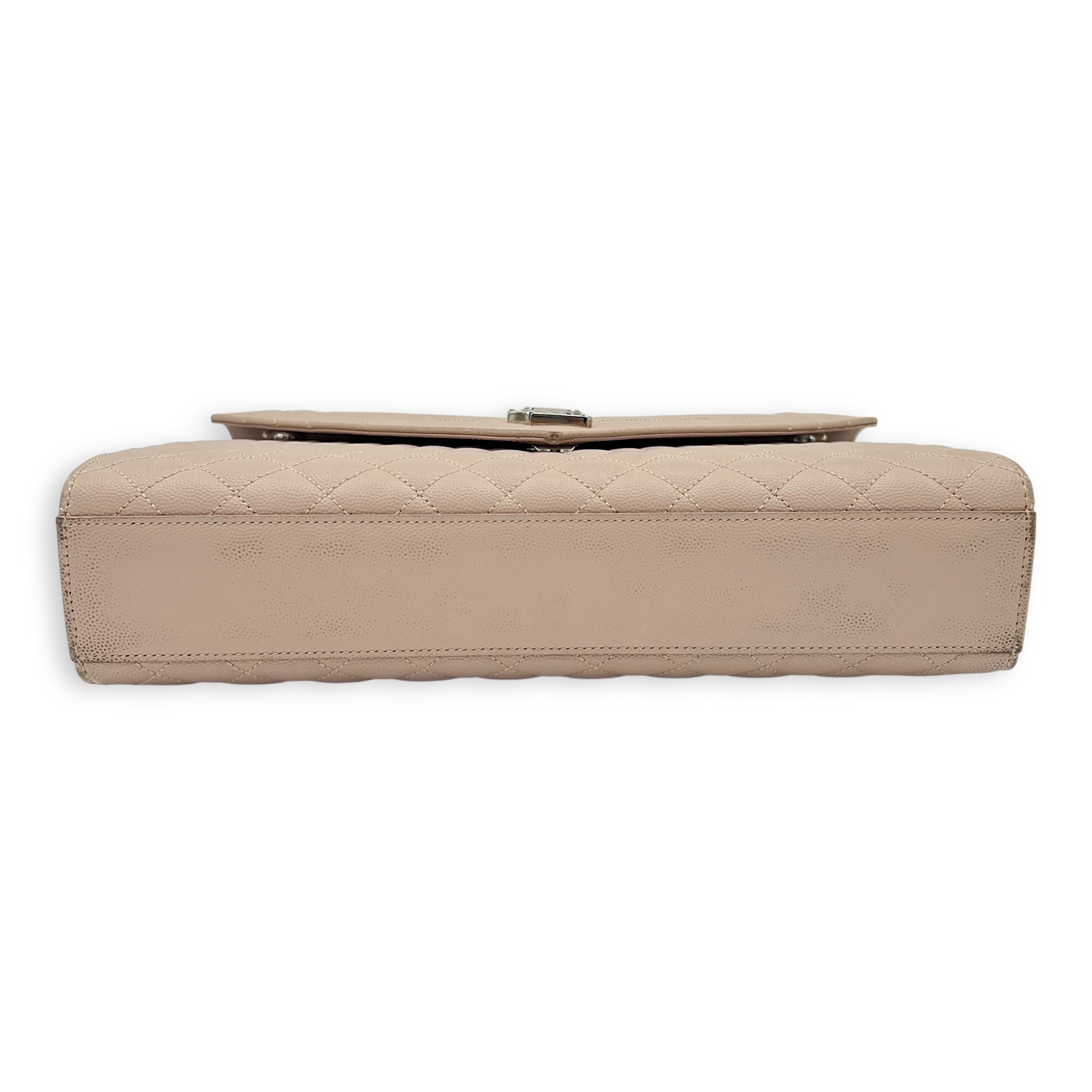 Envelope Shoulder Bag Large Pink in Caviar Leather, Silver hardware - Image 6