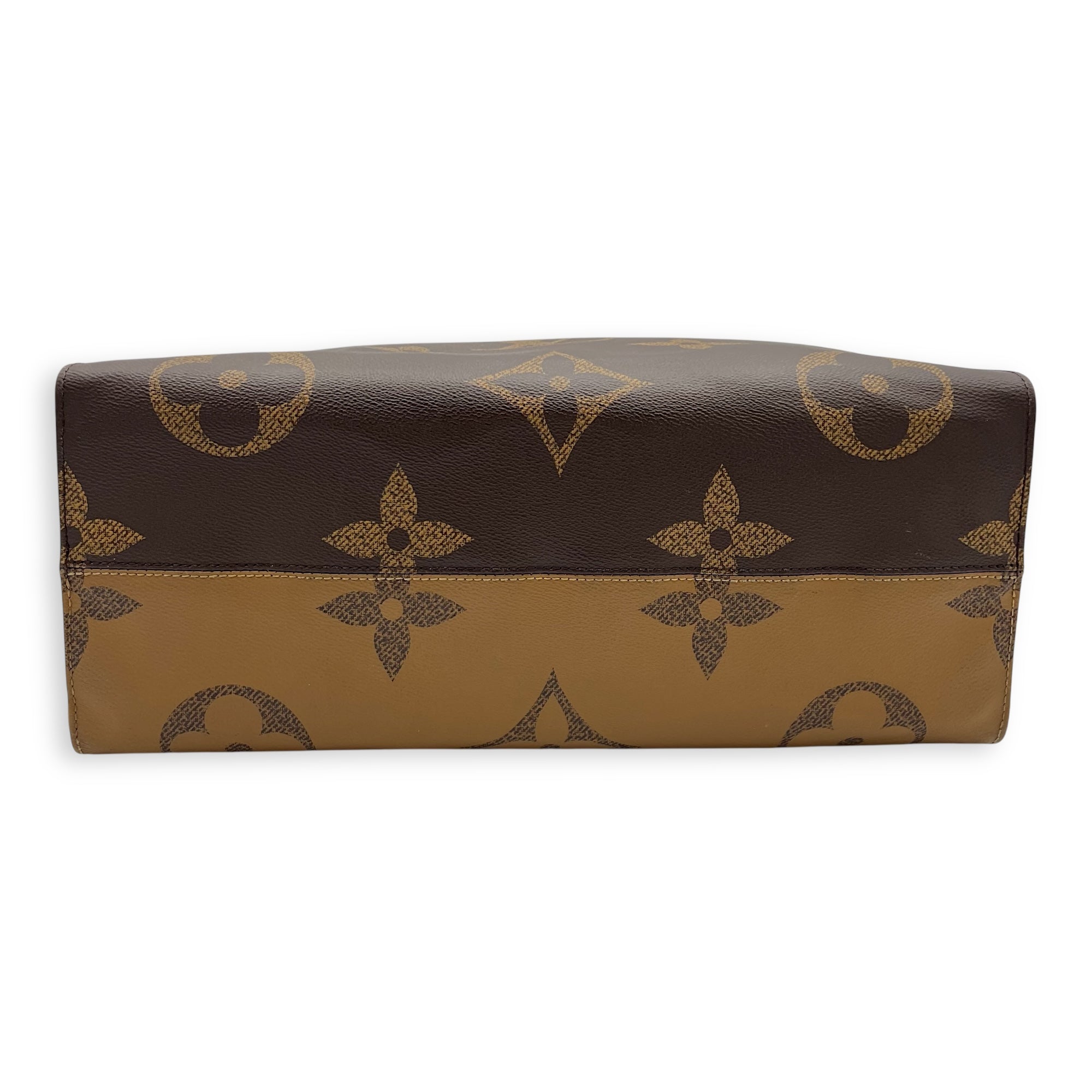 OnTheGo Tote Bag GM Brown in Monogram Coated Canvas, Gold hardware - Image 6