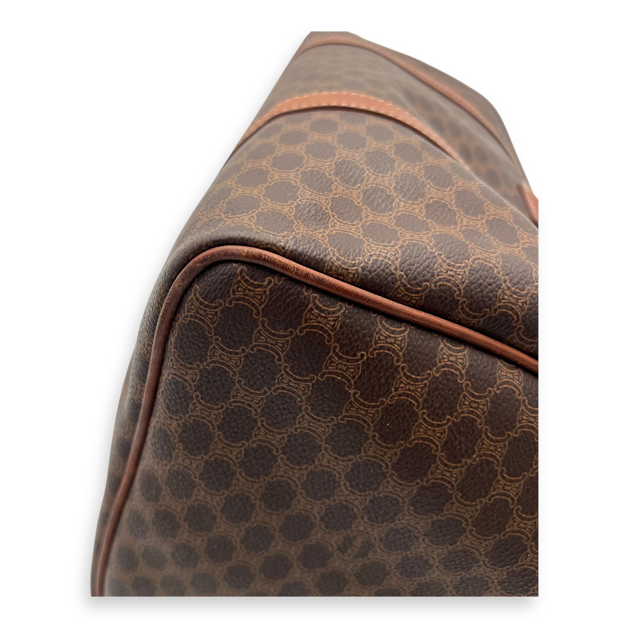 Macadam Top Handle Bag Brown in Coated Canvas, Gold hardware - Image 13