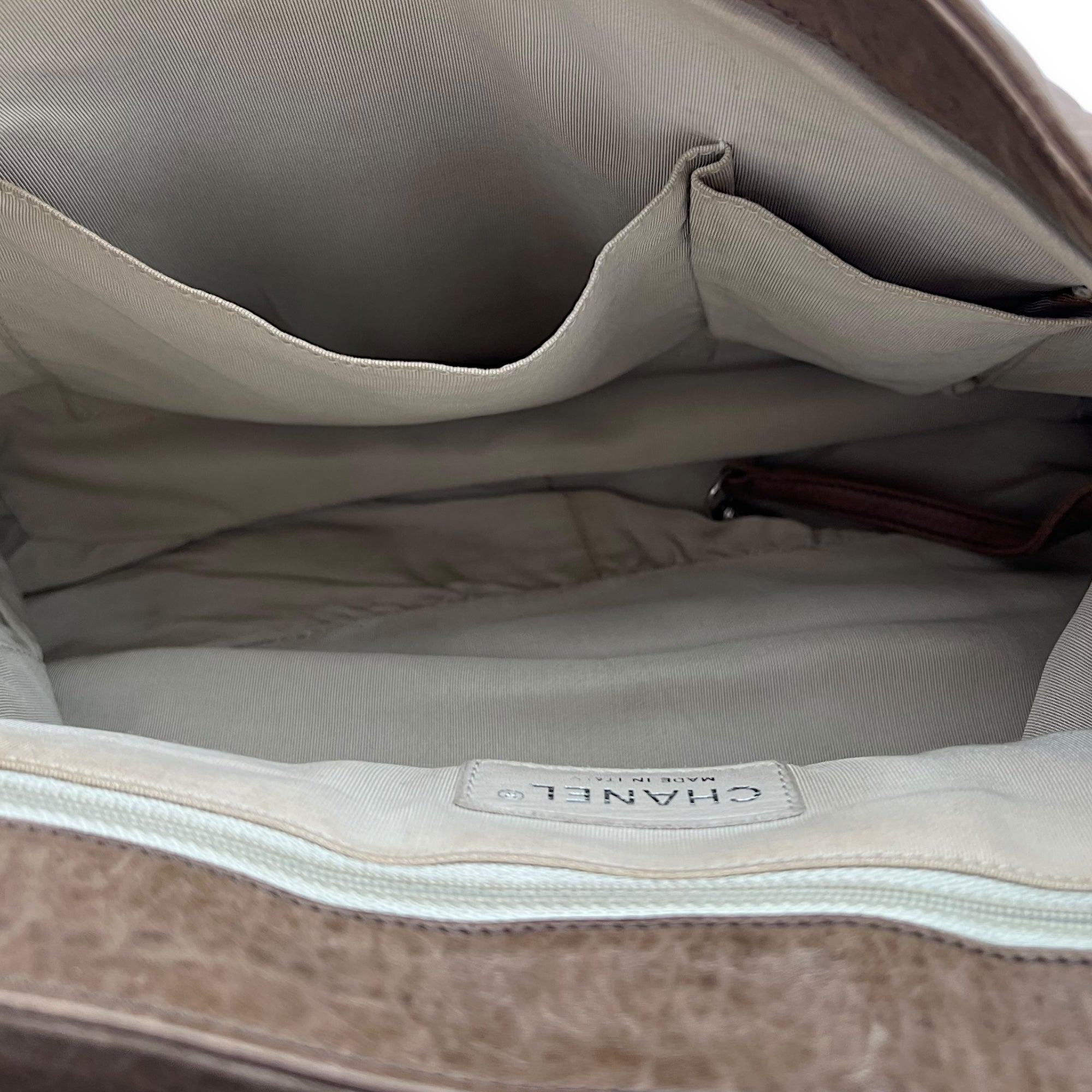 CC Shoulder Bag Brown in Calfskin, Silver hardware - Image 7