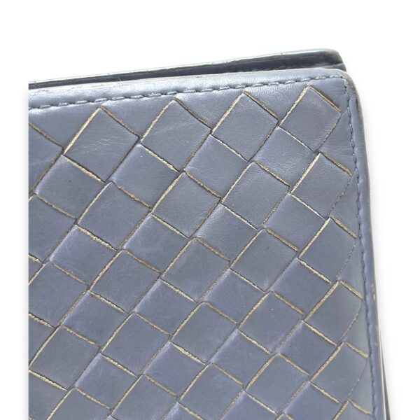 Intrecciato Compact Grey Wallet in Calfskin - Image 8