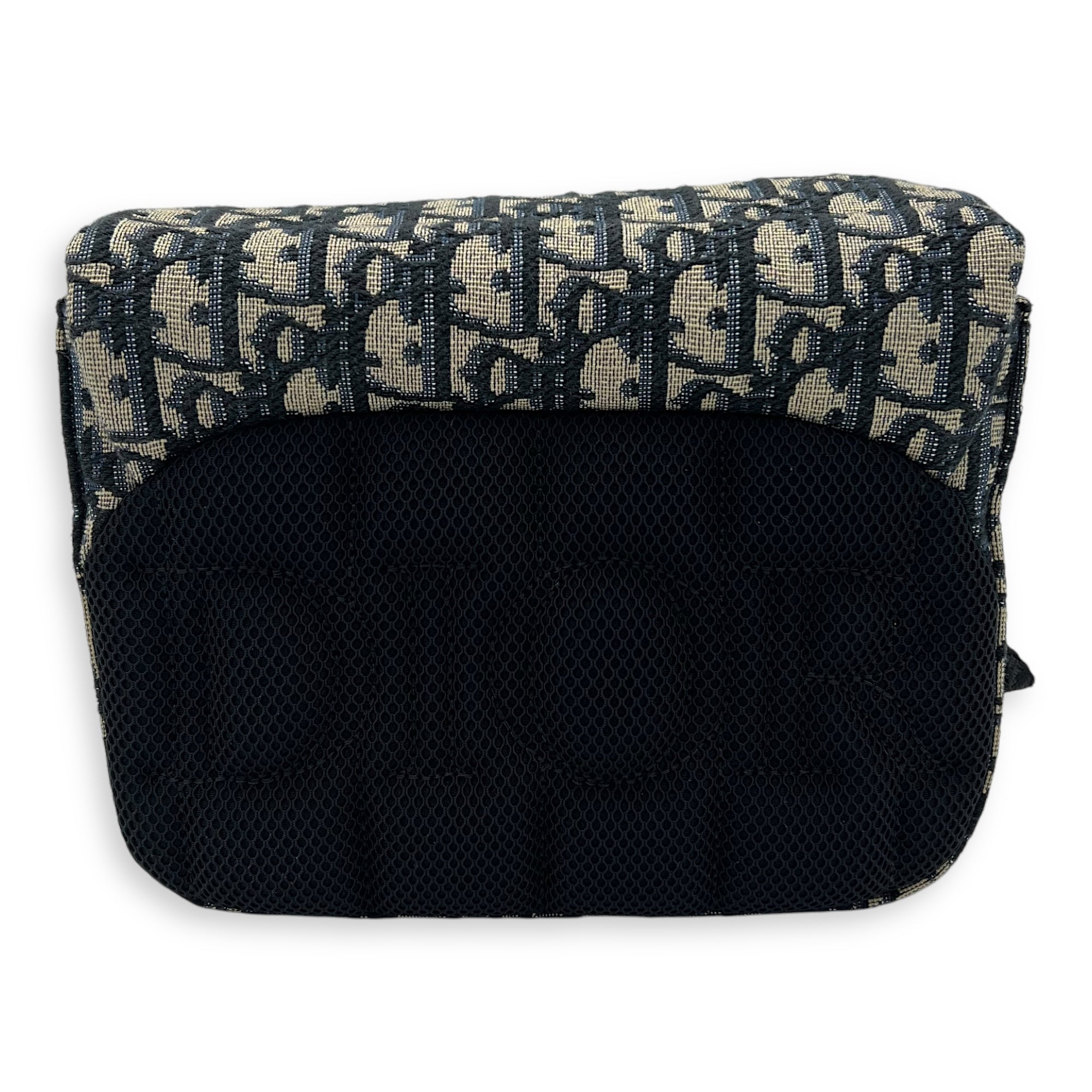 Oblique Blue Crossbody Bag in Jacquard, Silver hardware - Image 3
