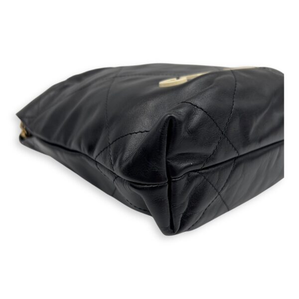 22 Tote Shoulder Bag Mini Black in Lambskin, Gold hardware - Image 10
