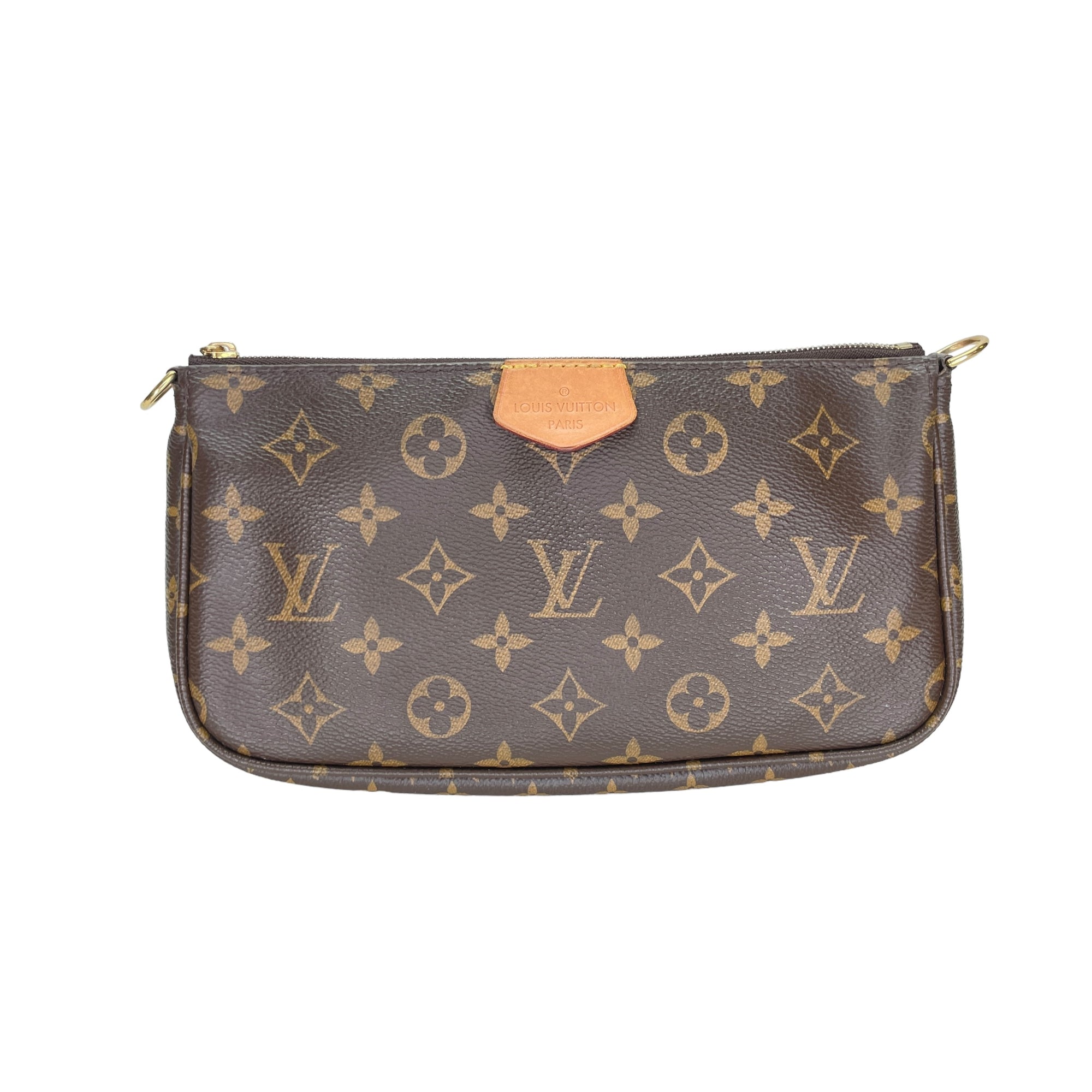 Multi-Pochette Accessoires Shoulder Bag Brown in Monogram Coated Canvas , Gold Hardware - Image 8