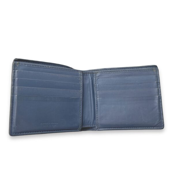 Intrecciato Compact Grey Wallet in Calfskin - Image 9