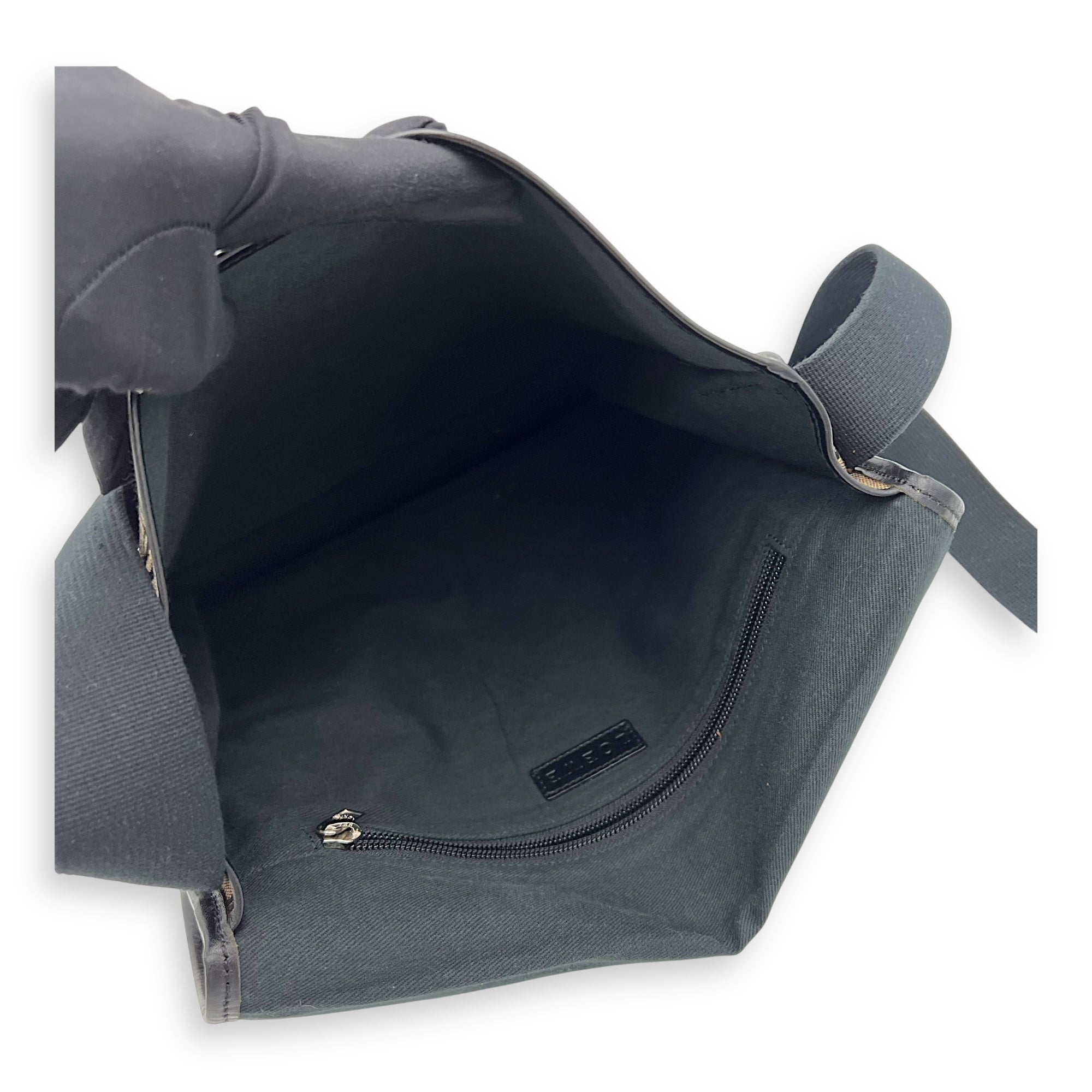 Anagram Crossbody Bag Brown in Jacquard, Silver hardware - Image 9